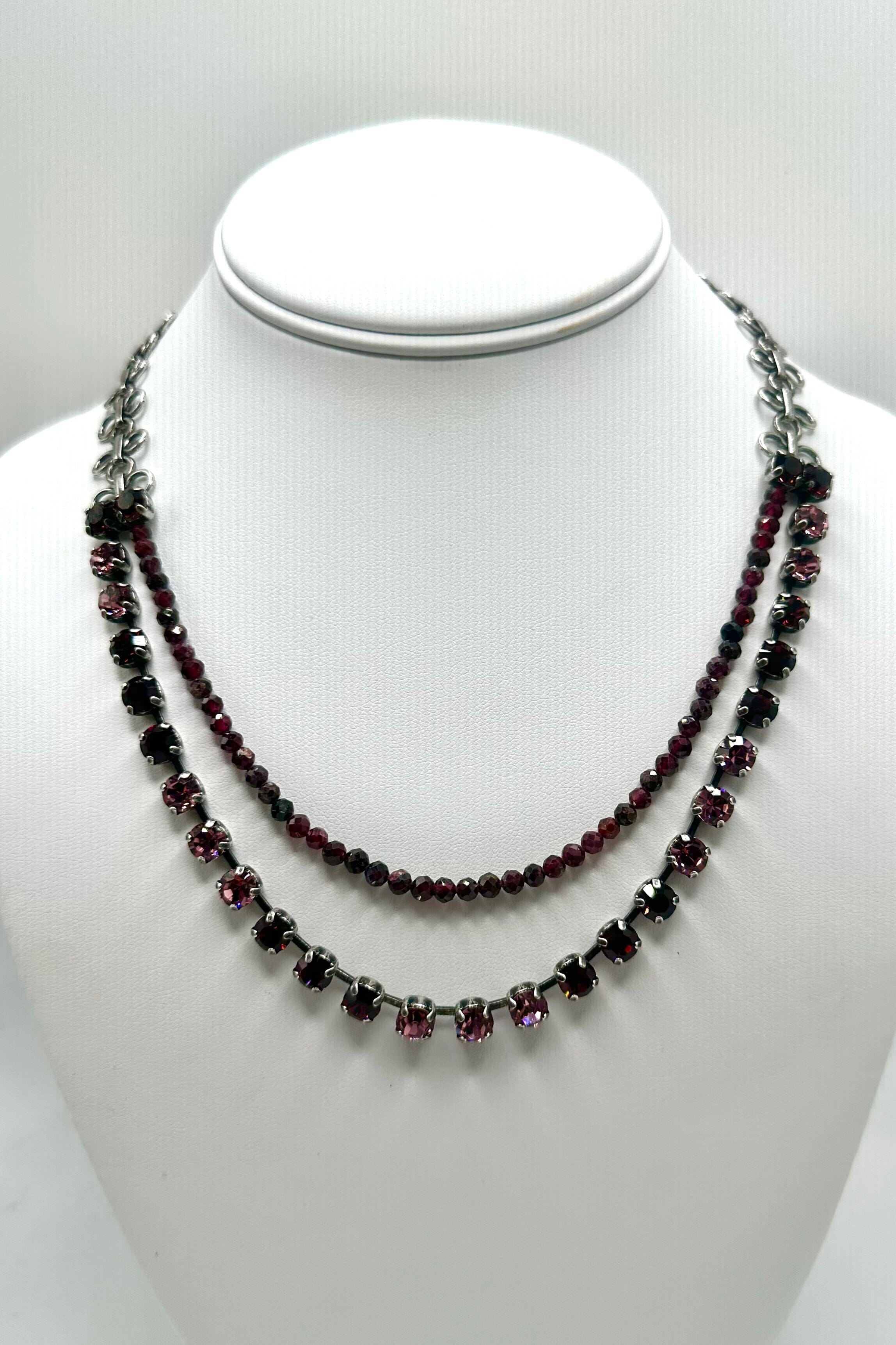 Double Strand Necklace in "Velvet Encore" - Silver Plated BETTERBRANDJEWELRY:~~Unassigned~~ MICHALSMARIANA