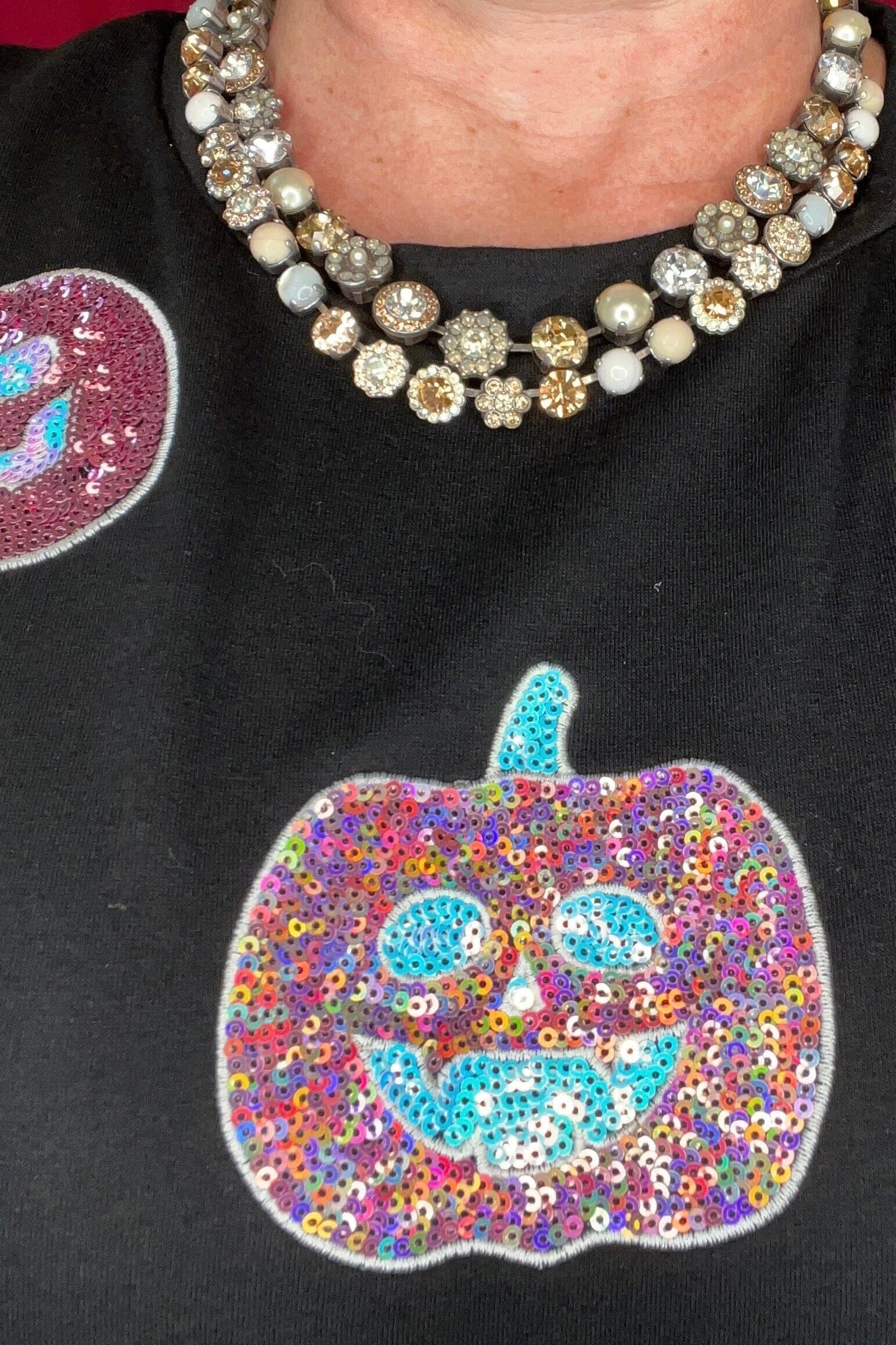 Long Sleeve Crew Neck w/Glitter Pumpkins JRTOP CASUAL TOP SOUTHERN GRACE