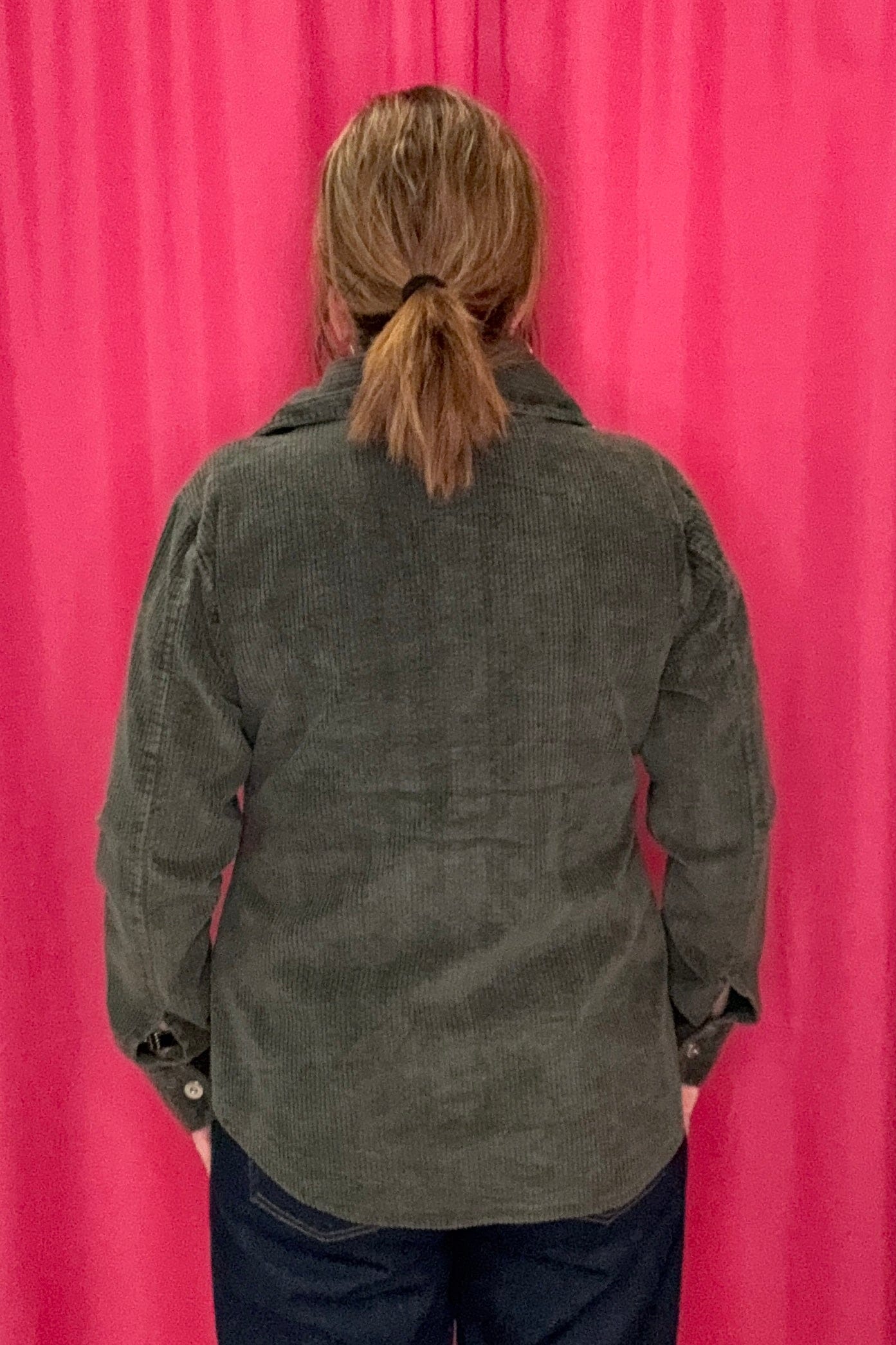 Long Sleeve Corduroy Button Down w/Pockets OUTFIT COMPLETER KEREN HART