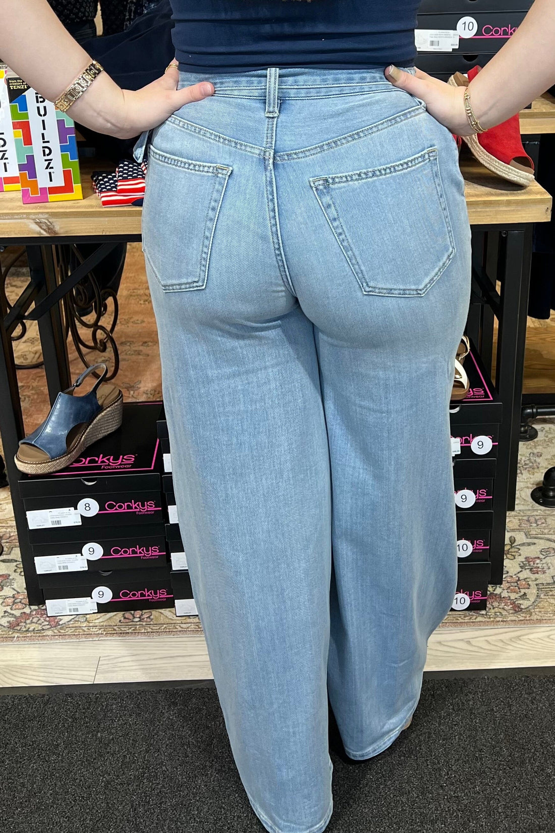 High Rise Super Stride w/Belt 32" Inseam JEANS LIVERPOOL