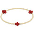 Enewton Signature Cross Gold Pattern 2mm Bead Bracelet- Red JEWELRY ENEWTON