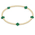Enewton Signature Cross Small Gold Pattern 2mm Bead Bracelet- Emerald JEWELRY ENEWTON