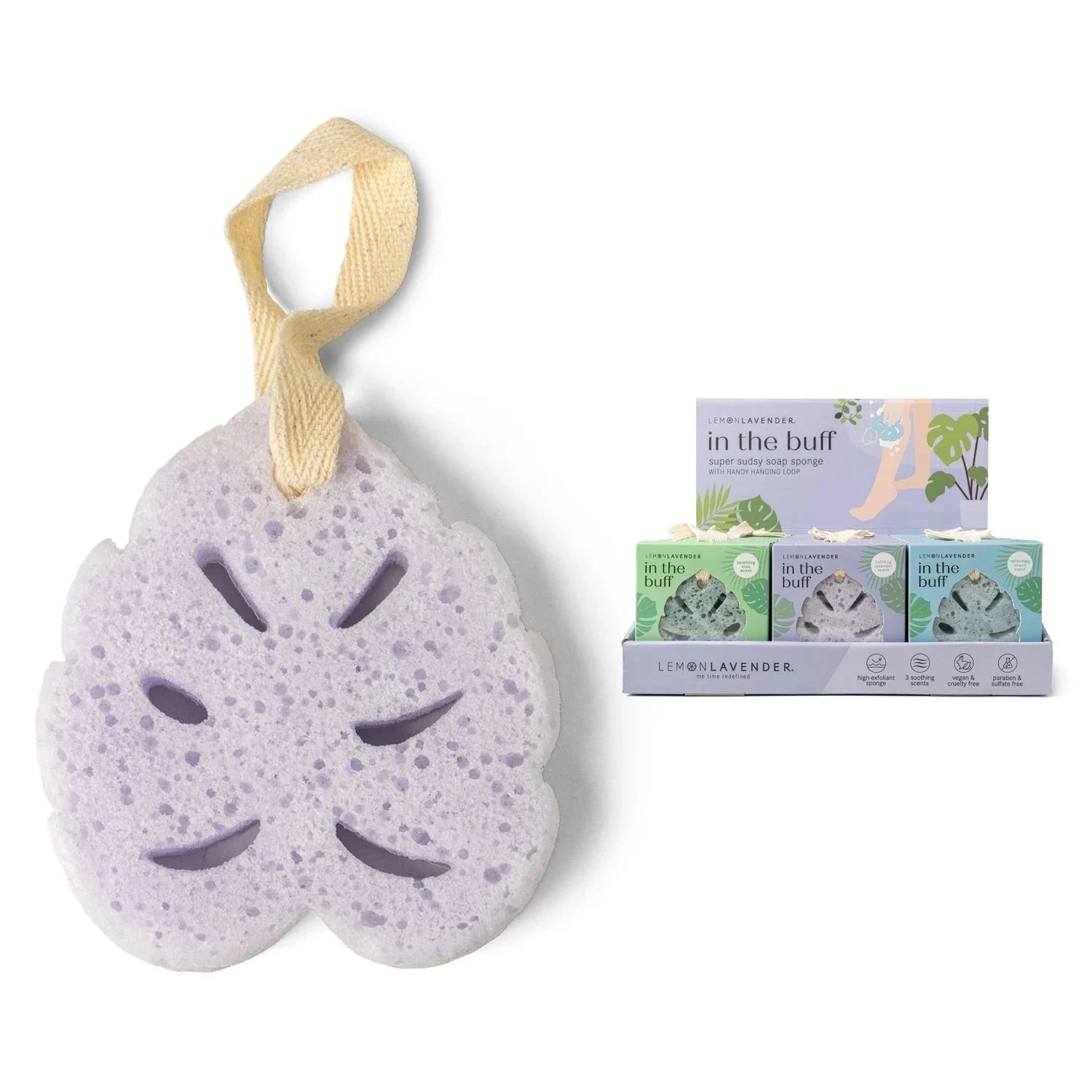 Lemon Lavender In The Buff Super Sudsy Soap Sponge GIFT/OTHER DMMERCHANDISING