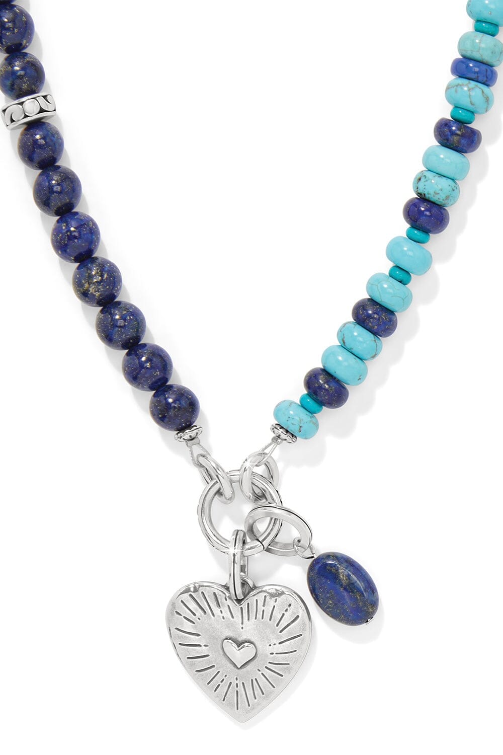 Token Charm Lapis Turquoise Necklace BJEWELRY Brighton Collectables
