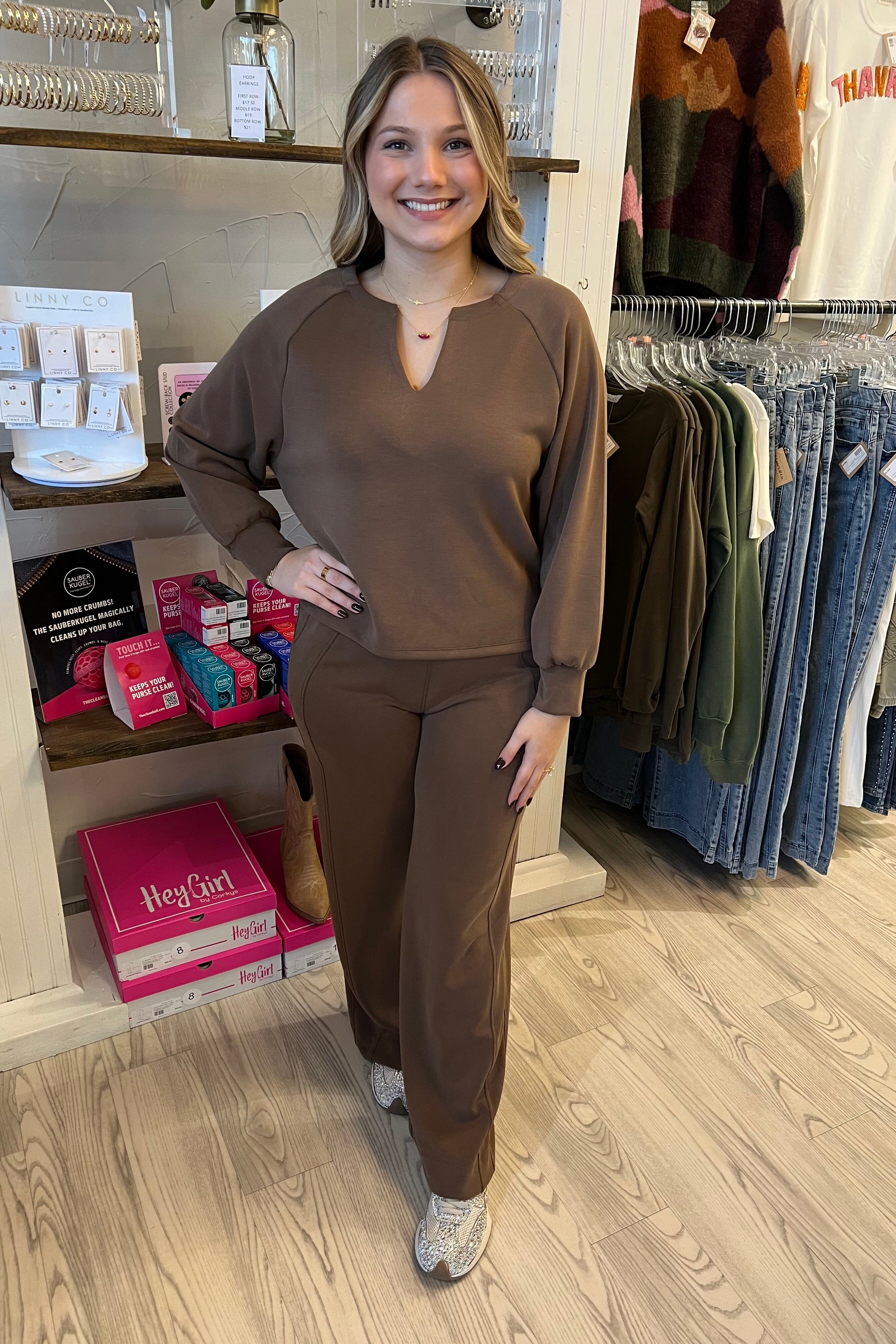 Relaxed Straight Leg Pant w/Pockets BOTTOMS YELETE