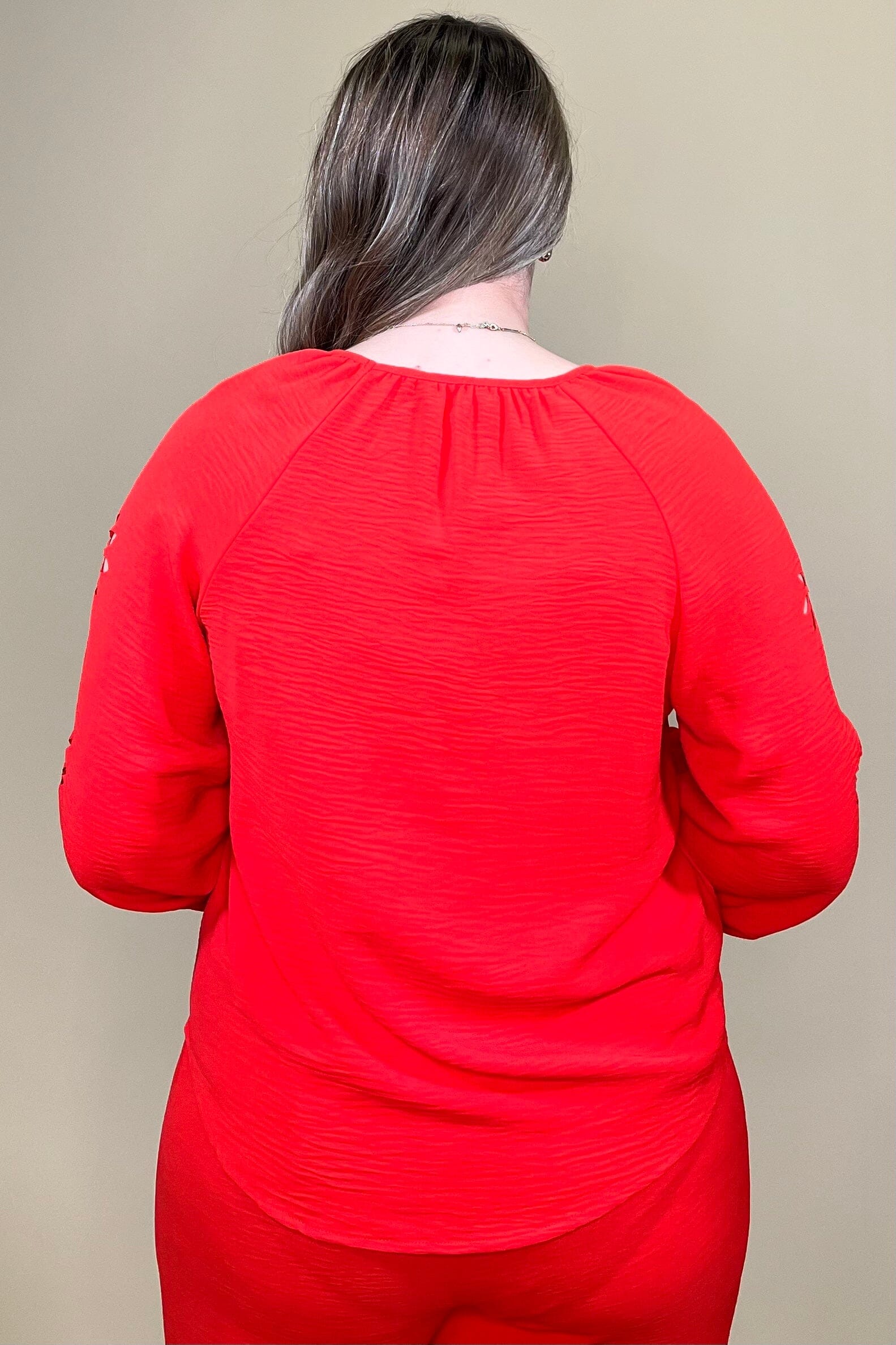 Long SleeveV-Neck w/Sleeve Cutouts MISSY TOP SPECIAL ZAC & RACHEL