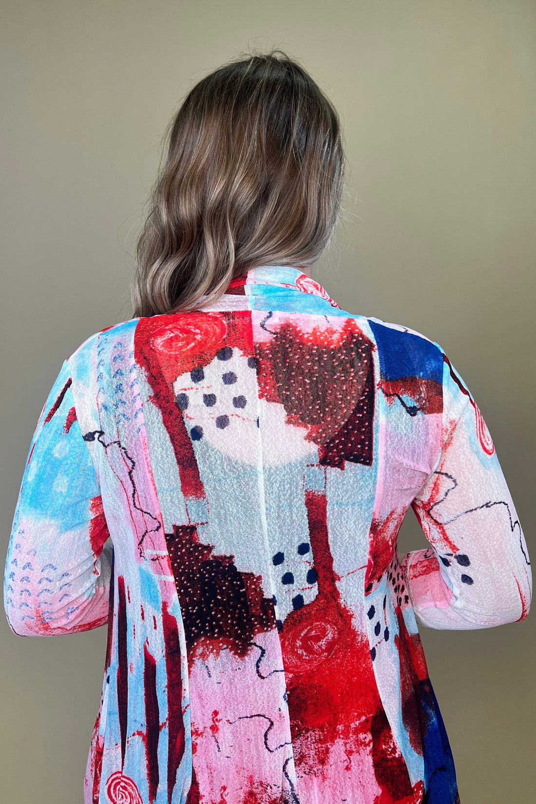 Long Sleeve Printed Long Mesh Cardigan OUTFIT COMPLETER CREATION