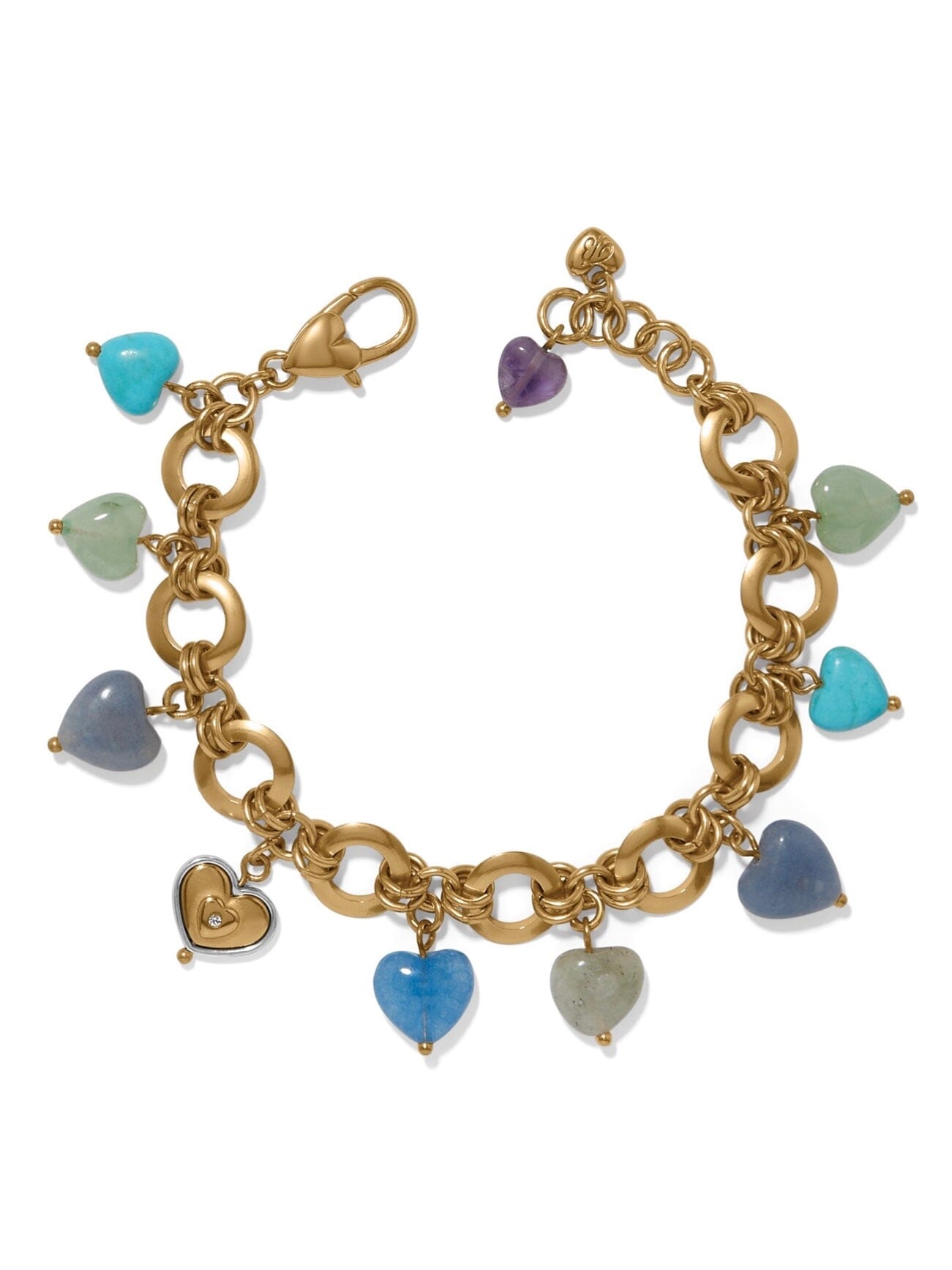 One Heart Multi Heart Bead Link Bracelet BJEWELRY:~~Unassigned~~ Brighton Collectables