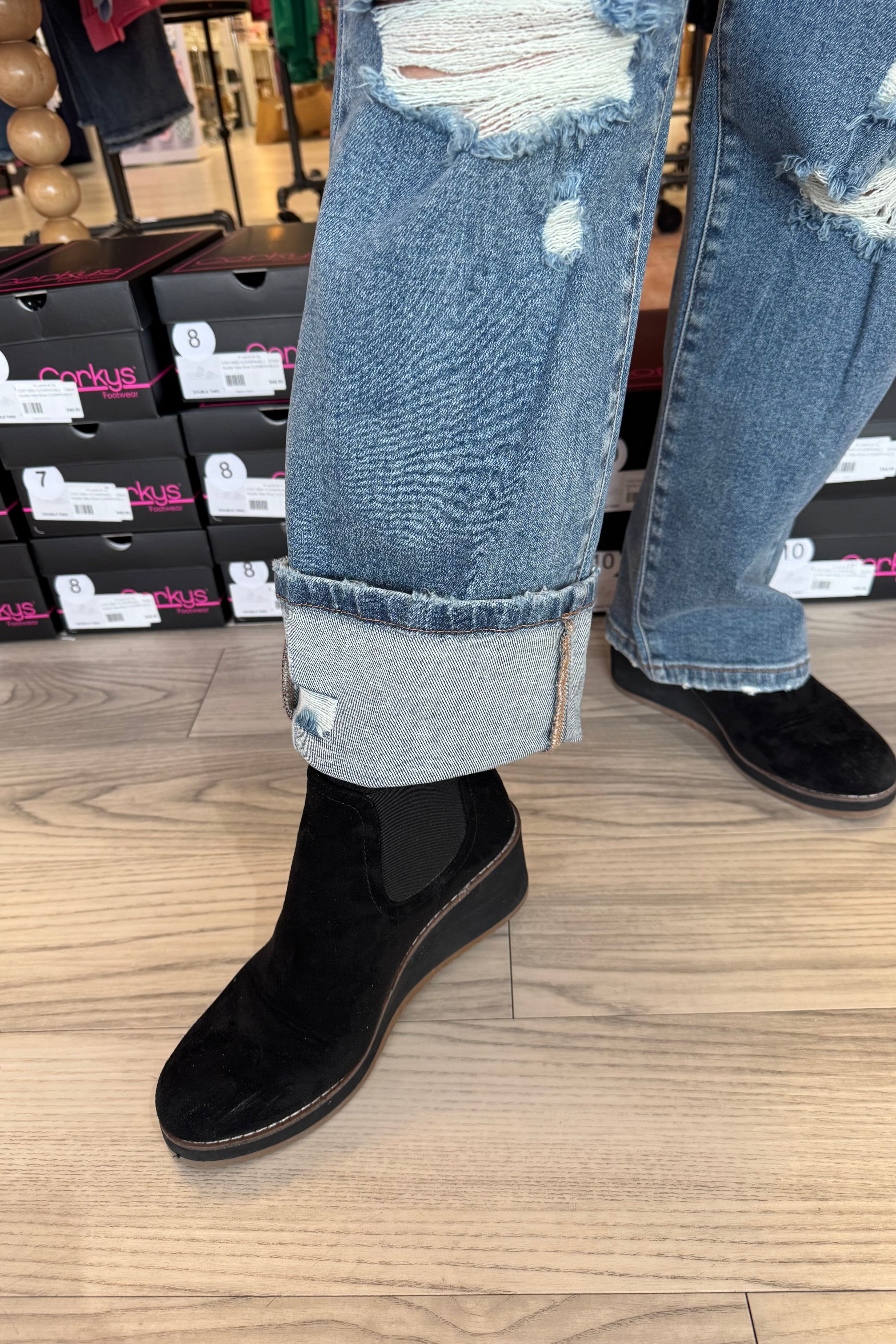 High Waist Straight Leg Distressed Jeans JEANS JUDY BLUE