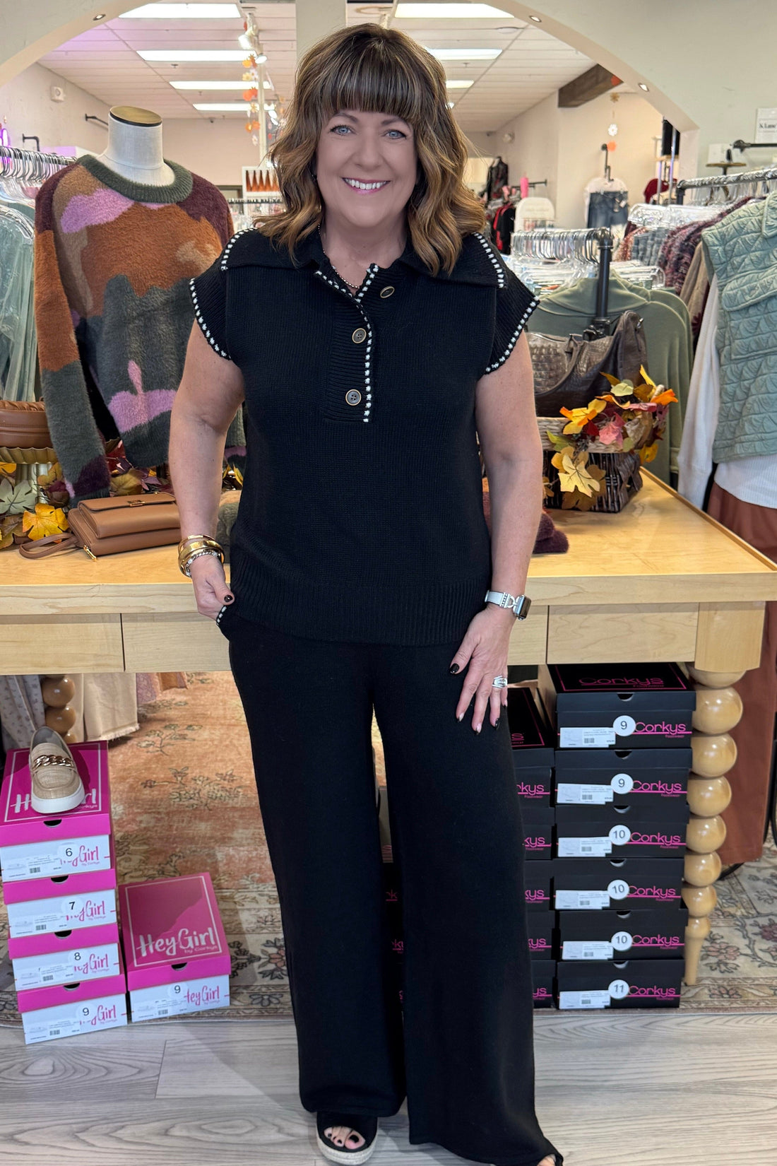 High Waist Pocket Stitched Bottom BOTTOMS GLAM