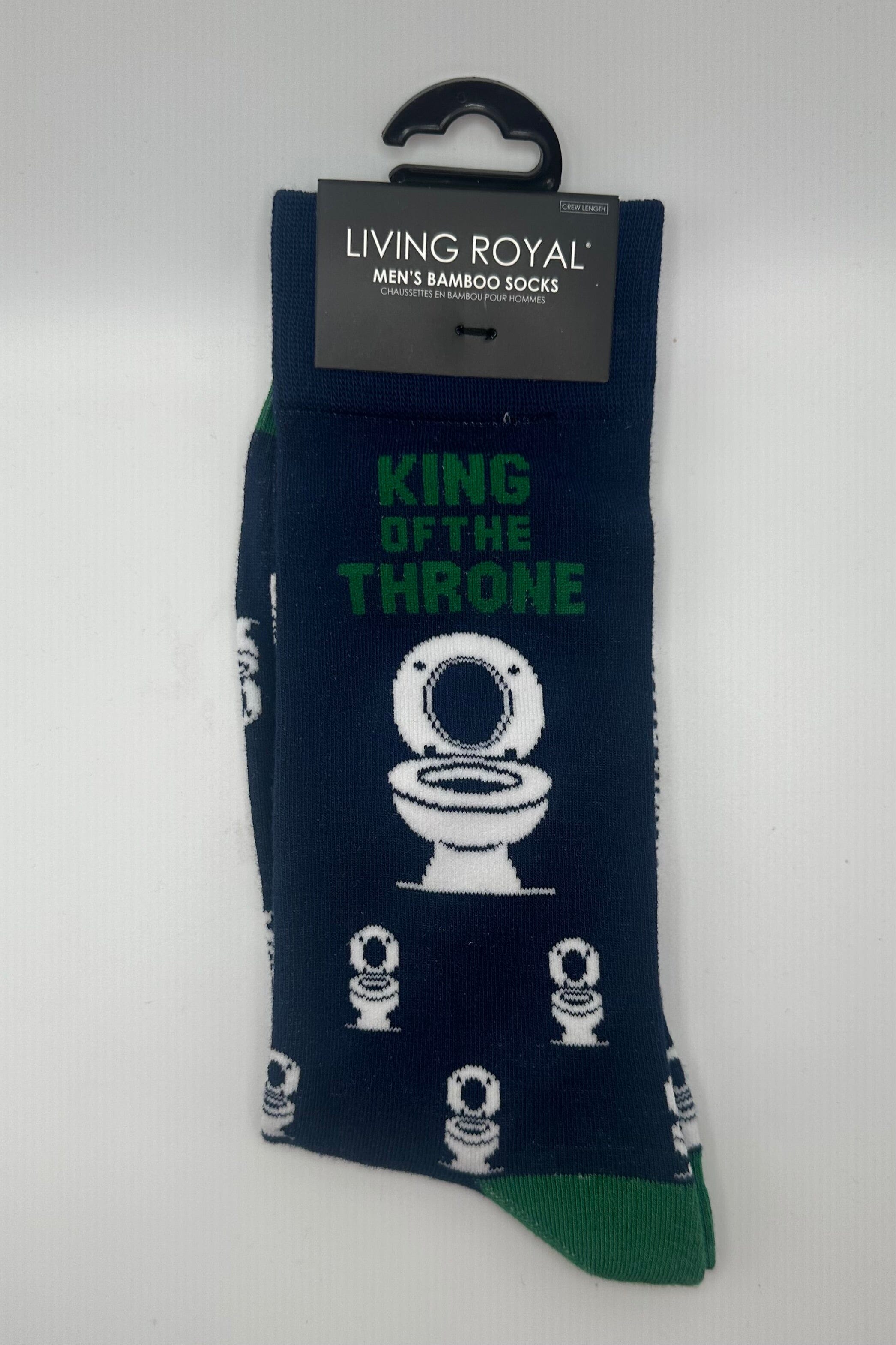 King of the Throne Mens Bamboo Crew Socks GIFT/OTHER LIVINGROYAL