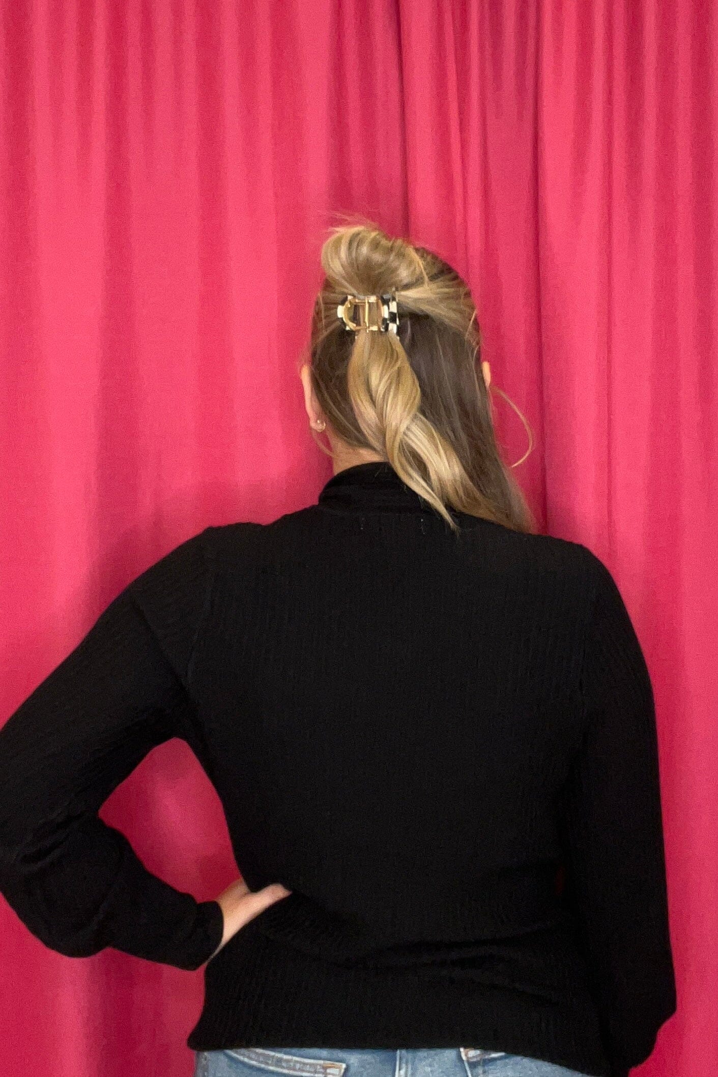 Long Sleeve Ribbed Mock Neck Top MISSY TOP SPECIAL KEREN HART