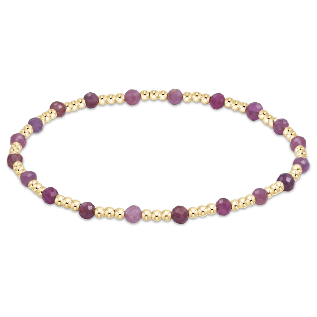 Enewton e girl Gemstone Gold Sincerity Pattern 3mm Bead Bracelet-Ruby GIFT/OTHER ENEWTON