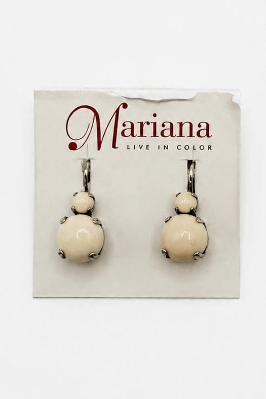 Double Stone Leverback Earrings in "Riverstone" - Silver Plated BETTERBRANDJEWELRY MICHALSMARIANA