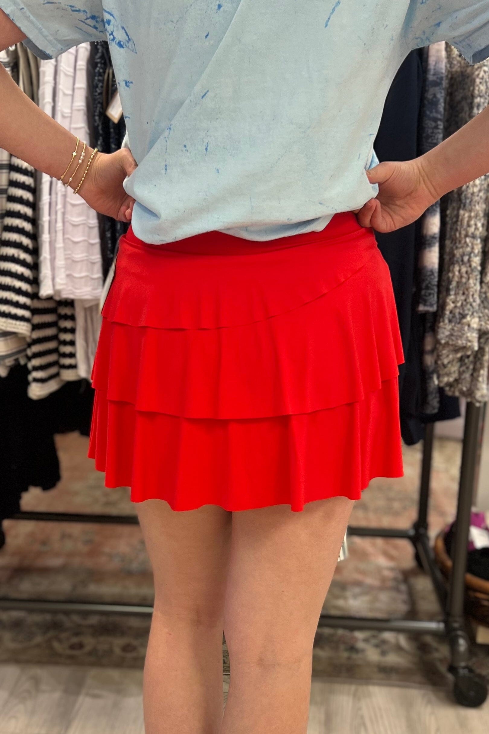 Mini Skirt with Ruffles BOTTOMS SUGAR STITCH