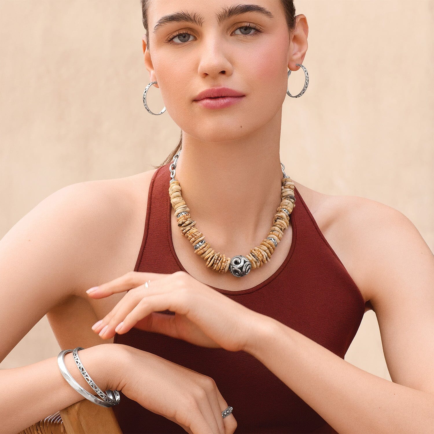 Contempo Sonora Dorada Disk Necklace BJEWELRY LEEGIN-BRIGHTON