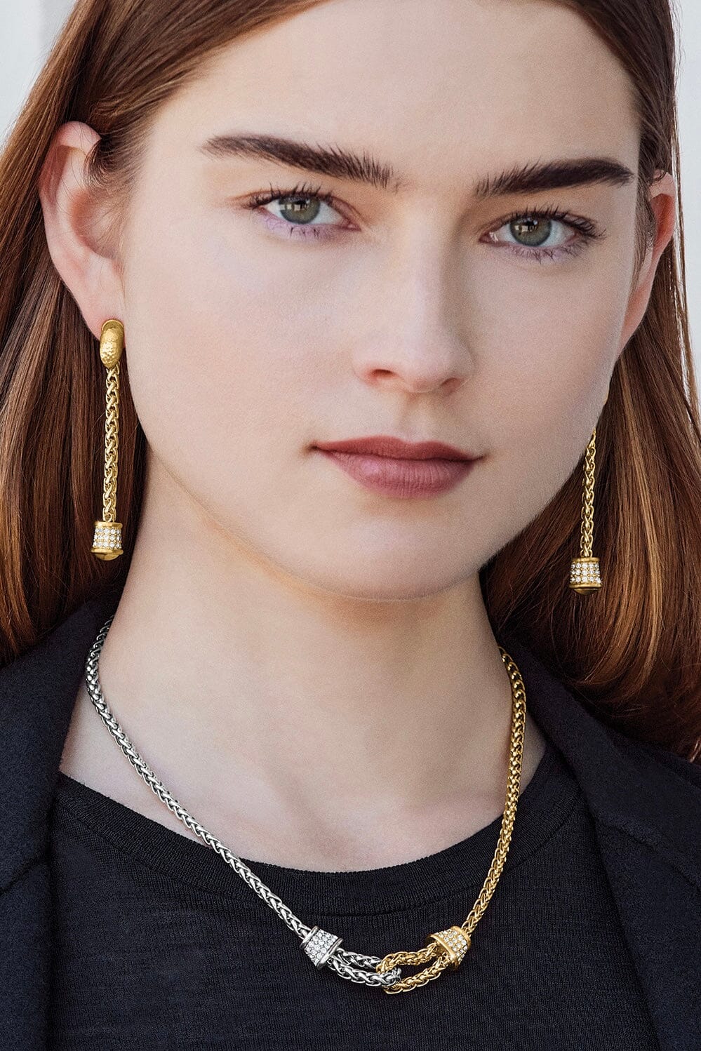 Meridian Ventus Gold Post Drop Earrings BETTERBRANDJEWELRY Brighton Collectables