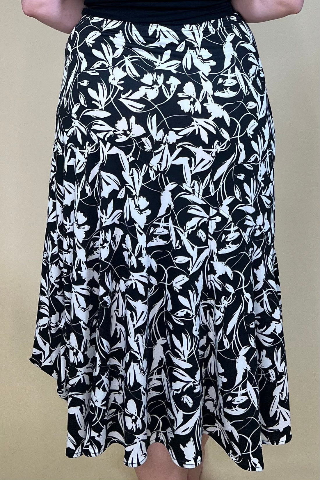 Printed Pull On Midi Skirt BOTTOMS SOUTHERN LADY