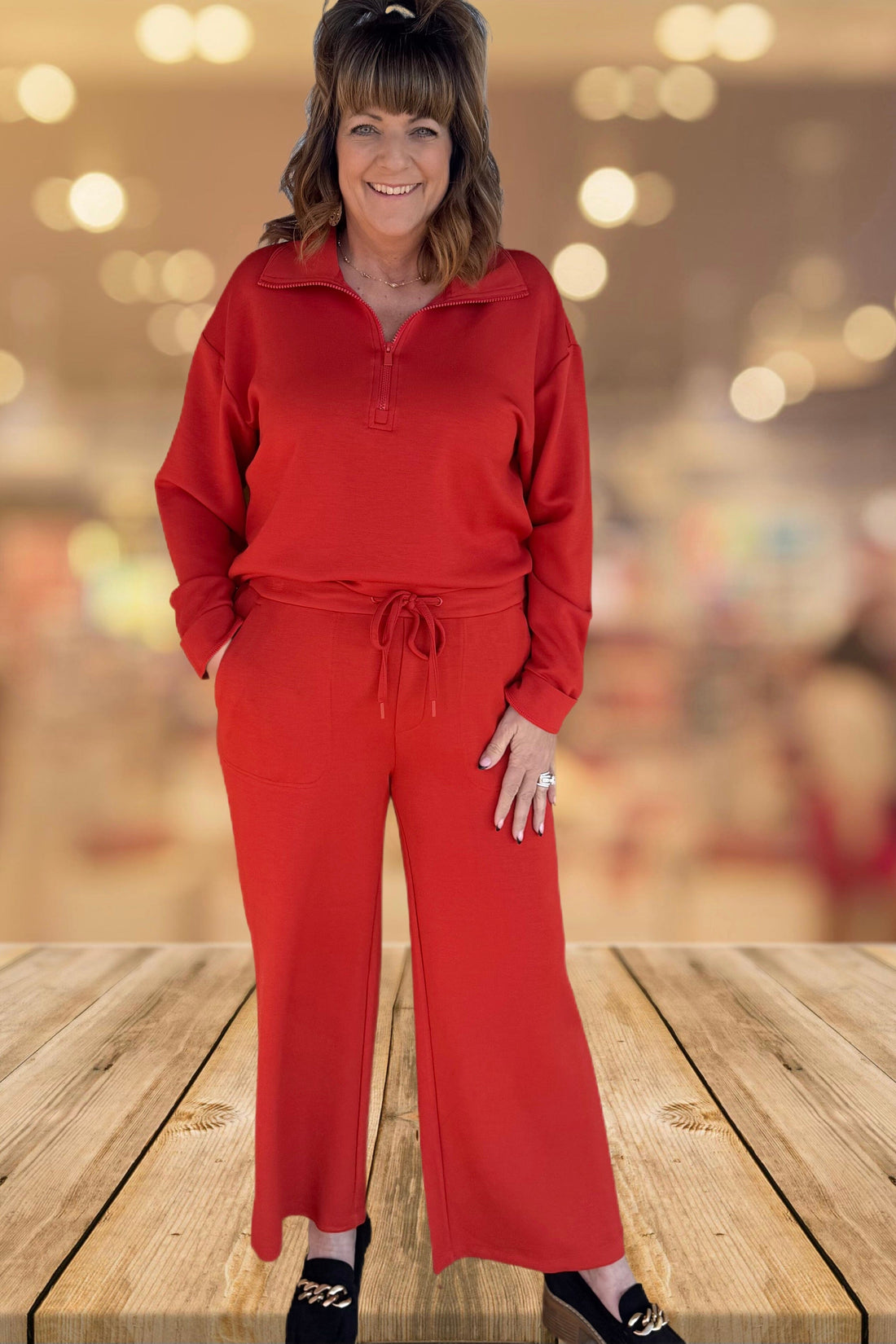 Half Zip Popover Long Sleeve Top MISSY TOP SPECIAL LIVERPOOL