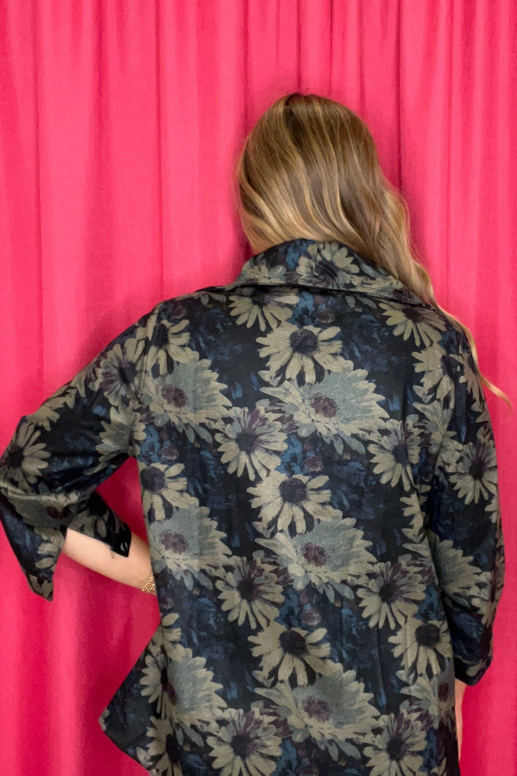 Long Floral Printed Jacket JACKET CREATION