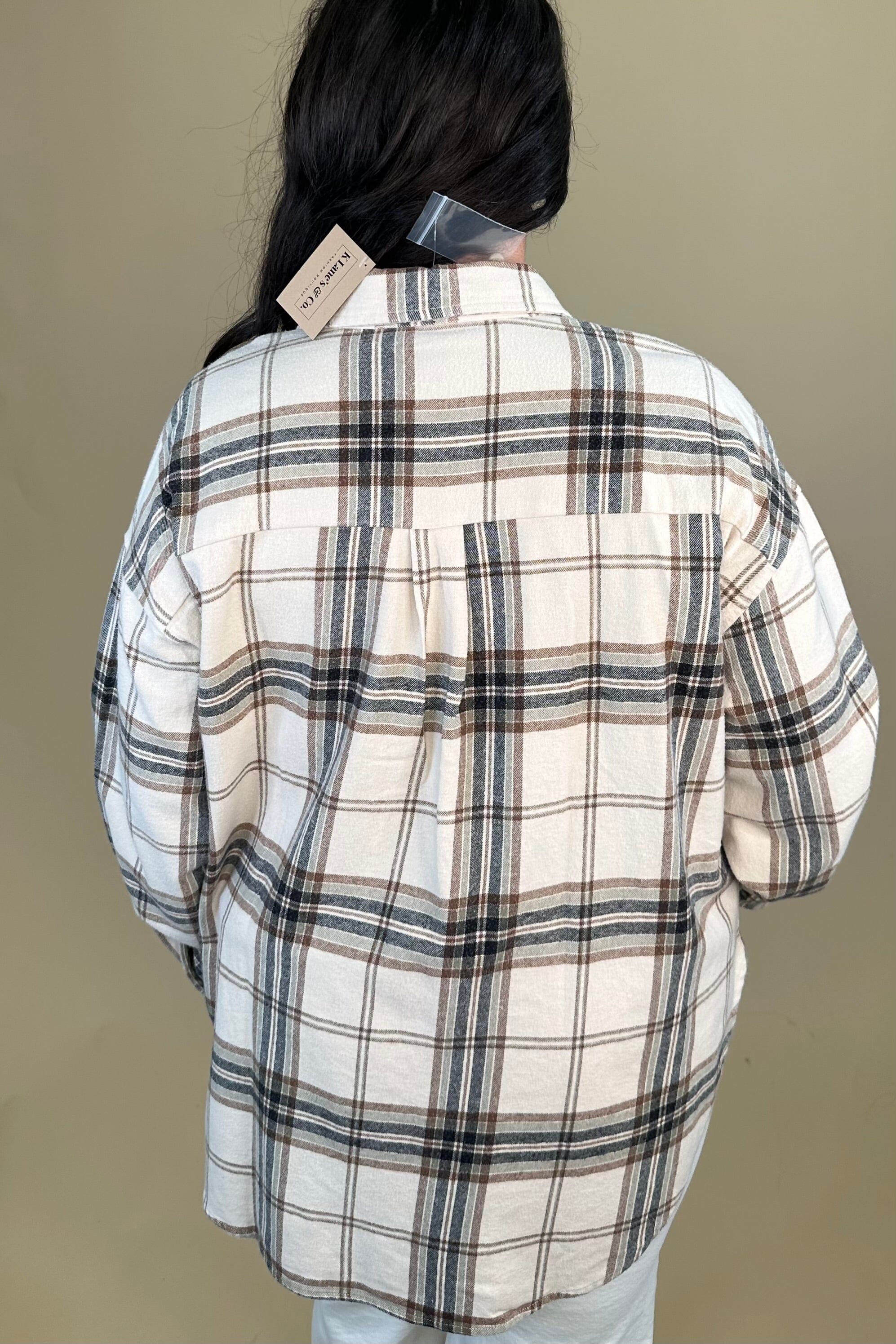 Plaid Button Down Long Sleeve Shirt GIFT/OTHER:~~Unassigned~~ BLUPEPPER