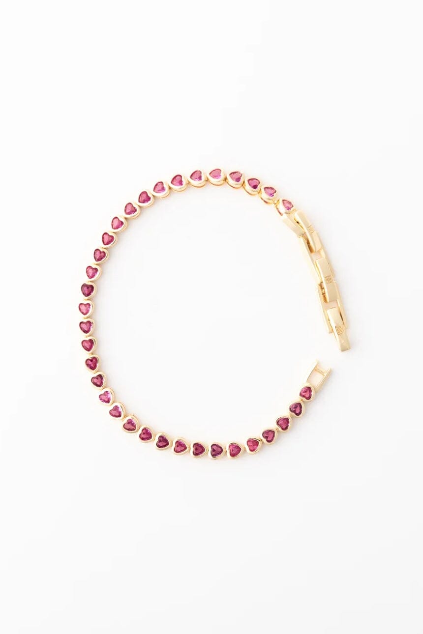 Lucia Pink Heart Bracelet JEWELRY MICHELLE MCDOWELL