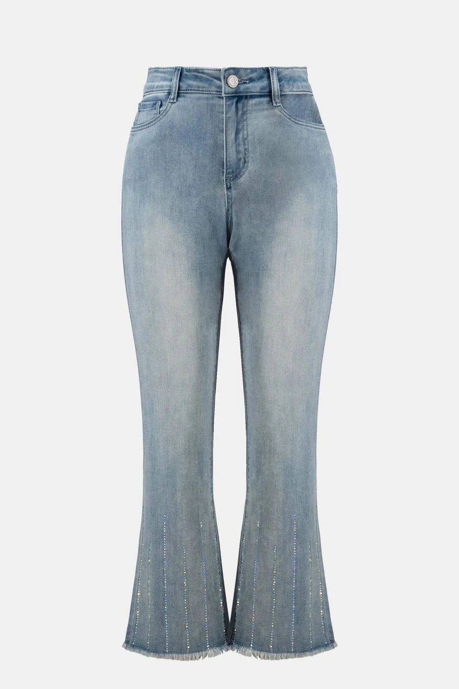 Striaght Crop Jean w/Rhinestone Stripe BOTTOMS JOSEPH RIBKOFF