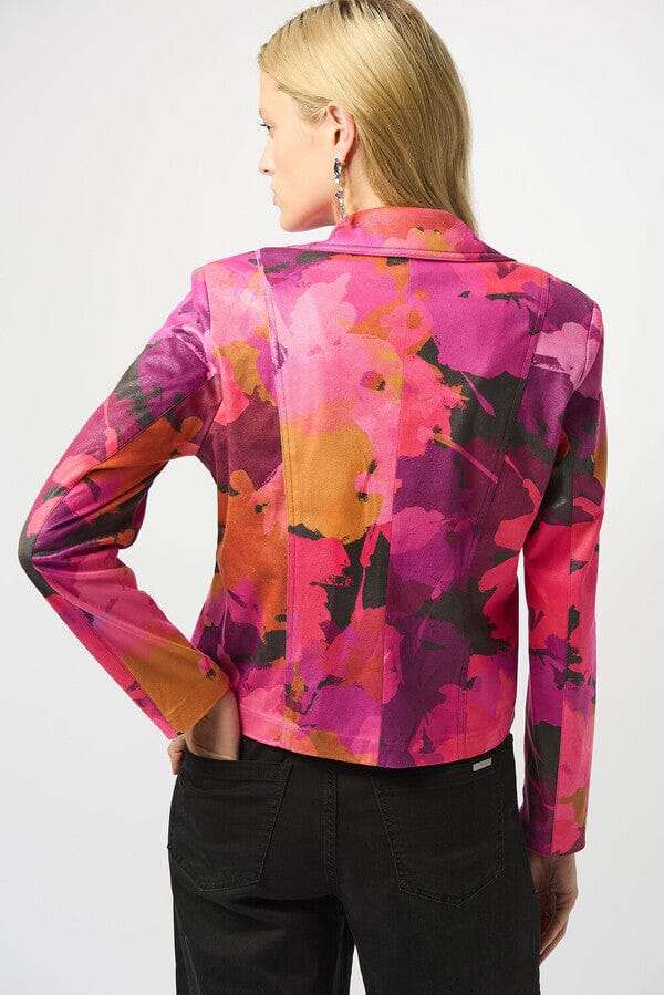 Printed Long Sleeve Zip Up Jacket OUTFIT COMPLETER JOSEPH RIBKOFF