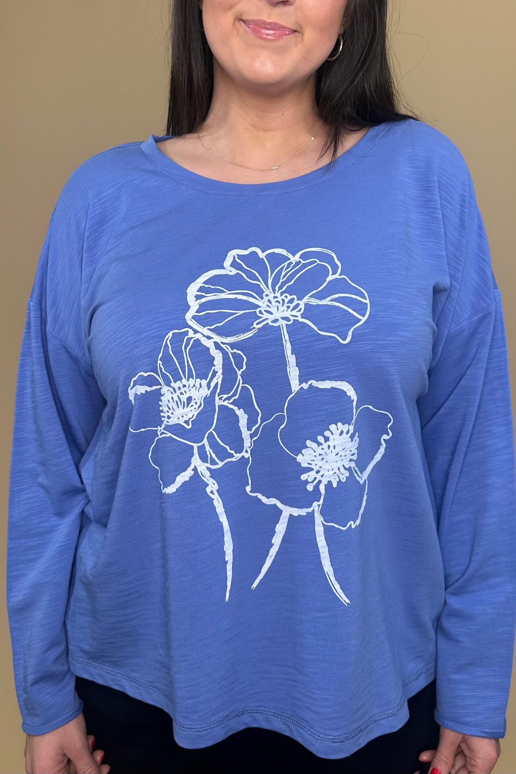 Destination Terry Blooms Pullover MISSY TOP SPECIAL HABITAT