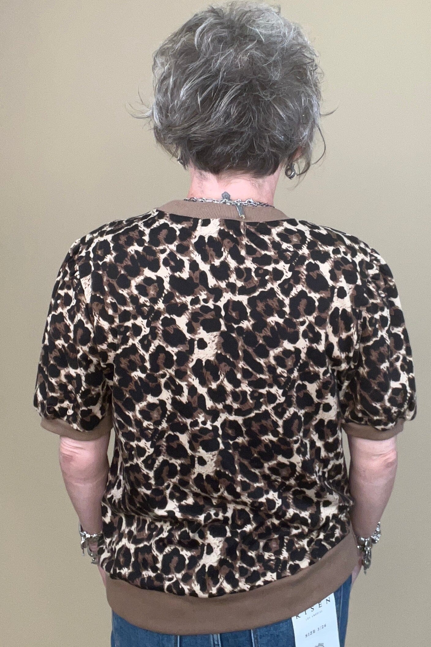 Leopard Print Puff Sleeve Top JR TOP DRESSY:~~Unassigned~~ SOUTHERN GRACE