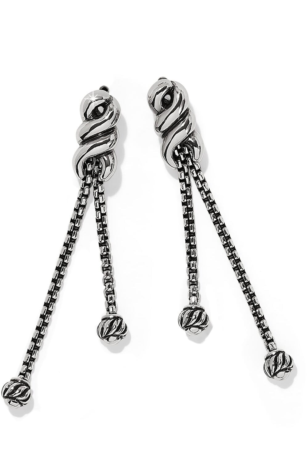 Interlok Twist Double Post Drop Earrings BJEWELRY Brighton Collectables