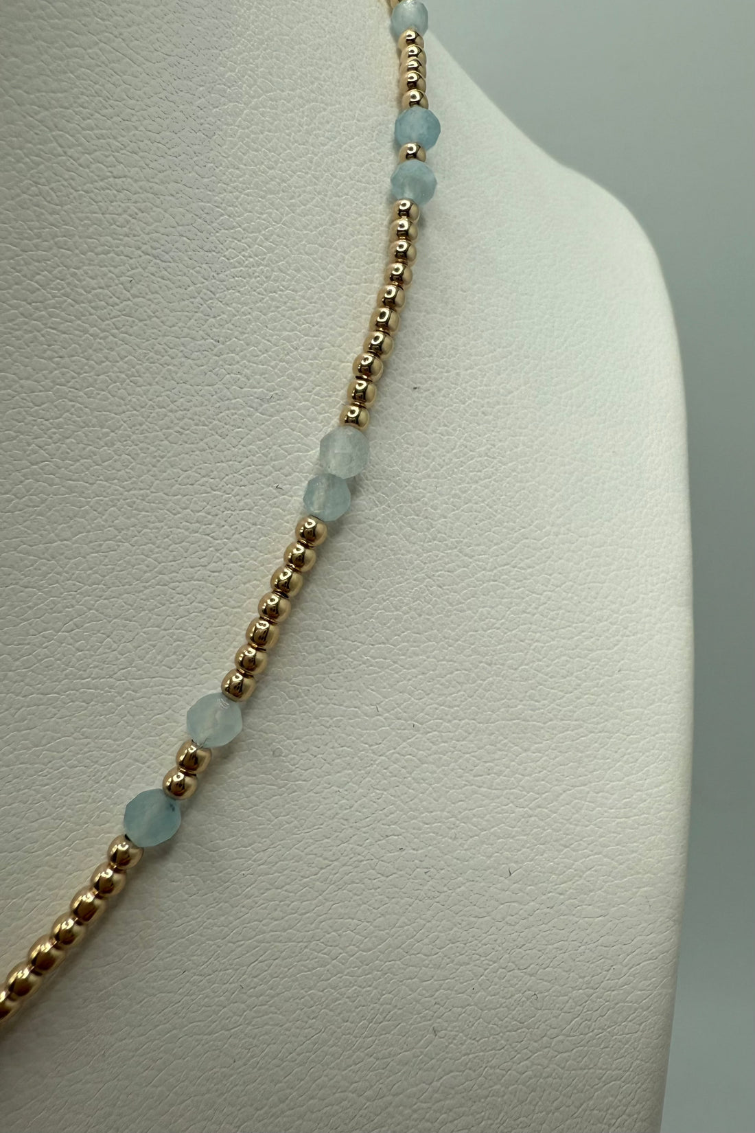 15" Choker Hope Unwritten Gemstone- Aquamarine JEWELRY ENEWTON