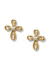 Enchanting Cross Gold Post Earrings BJEWELRY Brighton Collectables