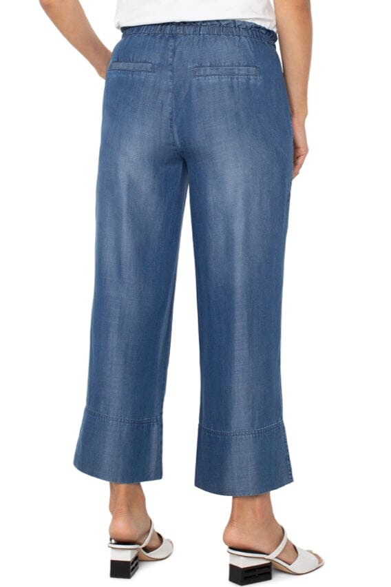 Pull On Tie Waist Wide Leg Ankle Pant BOTTOMS LIVERPOOL