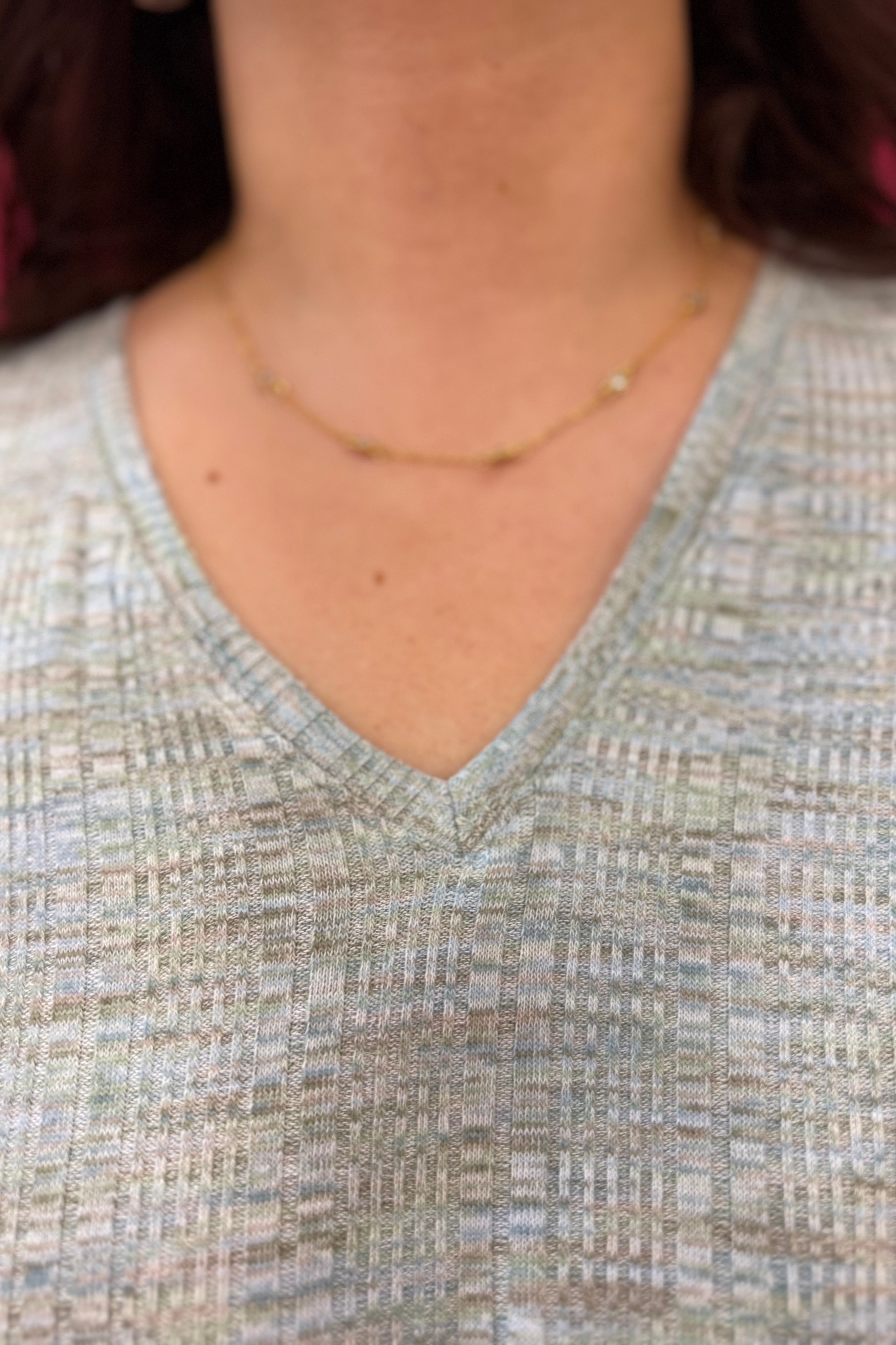 Long Smocked Sleeve V-Neck Top MISSY TOP SPECIAL DEMOCRACY