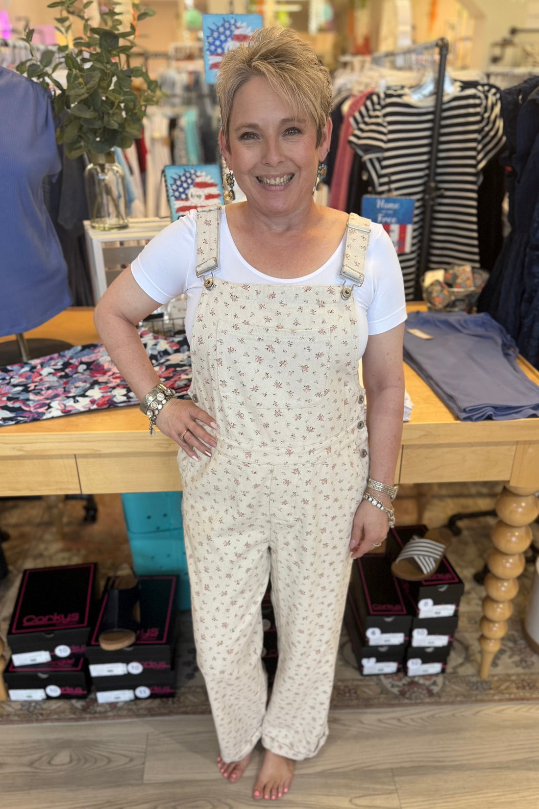 Floral Printed Overalls DRESS VERYJ