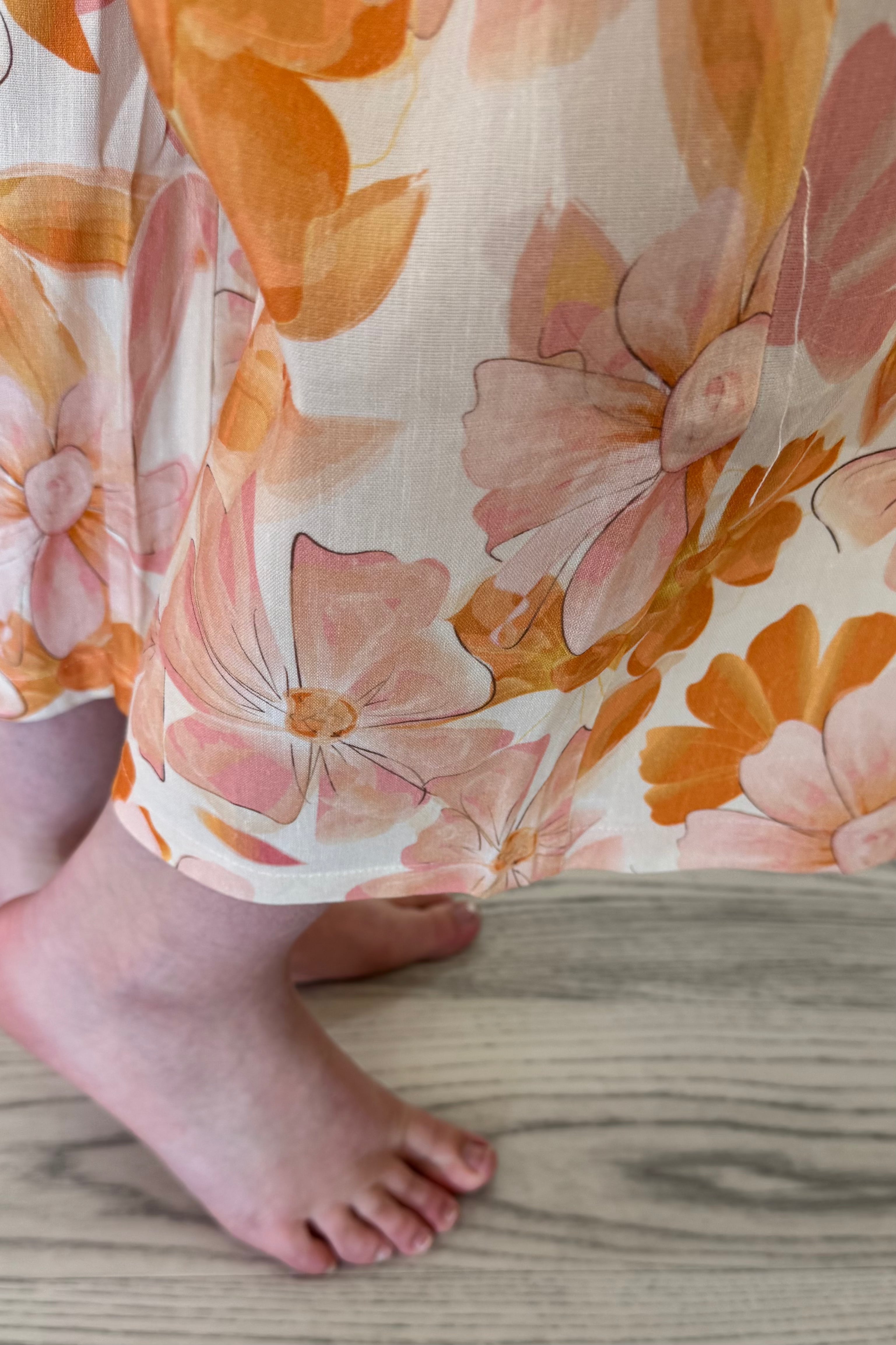 Pull On Printed Linen Stretch Pants BOTTOMS Charlie B