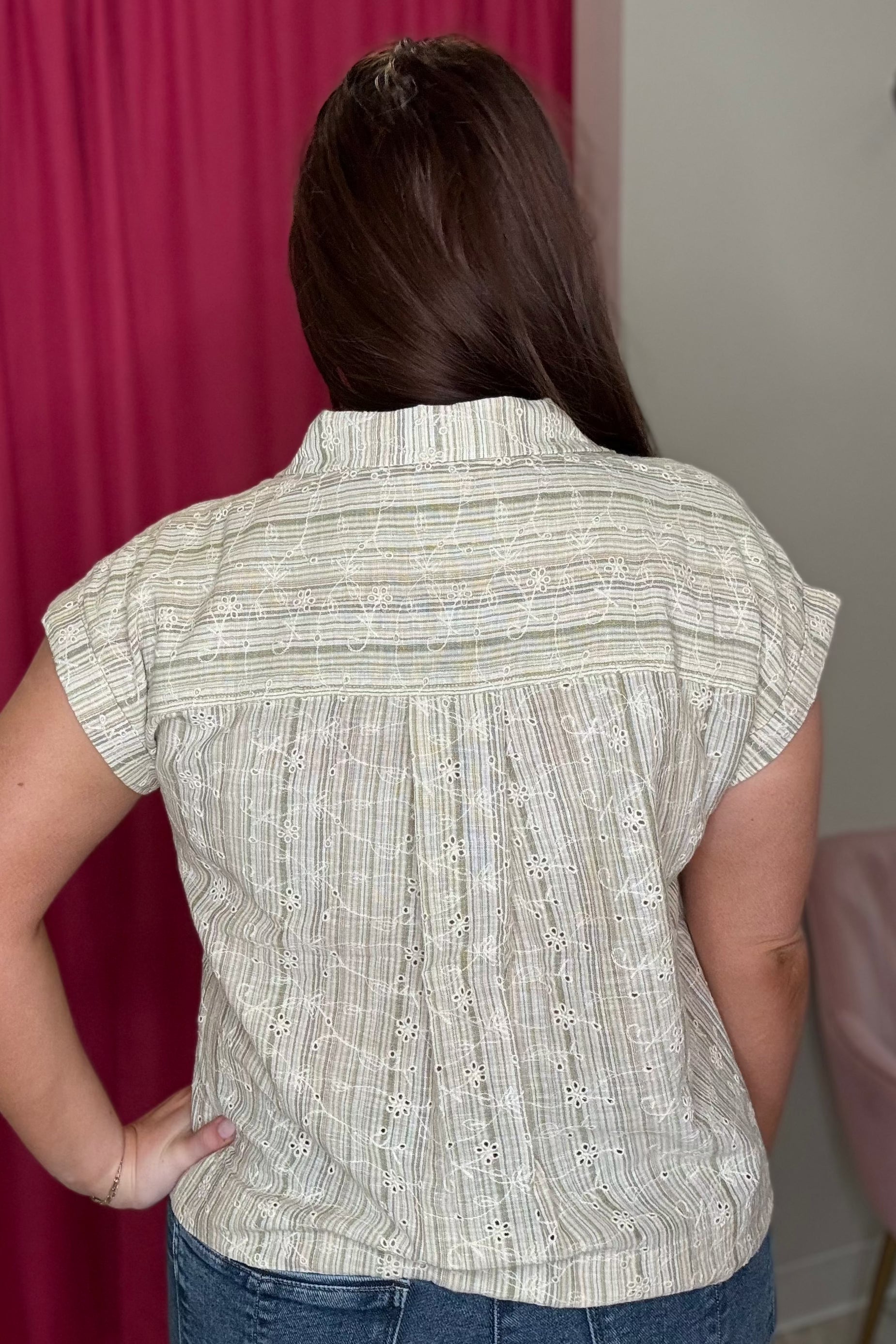 Sleeveless Dolman Camp Shirt with Hidden Placket MISSY TOP SPECIAL LIVERPOOL