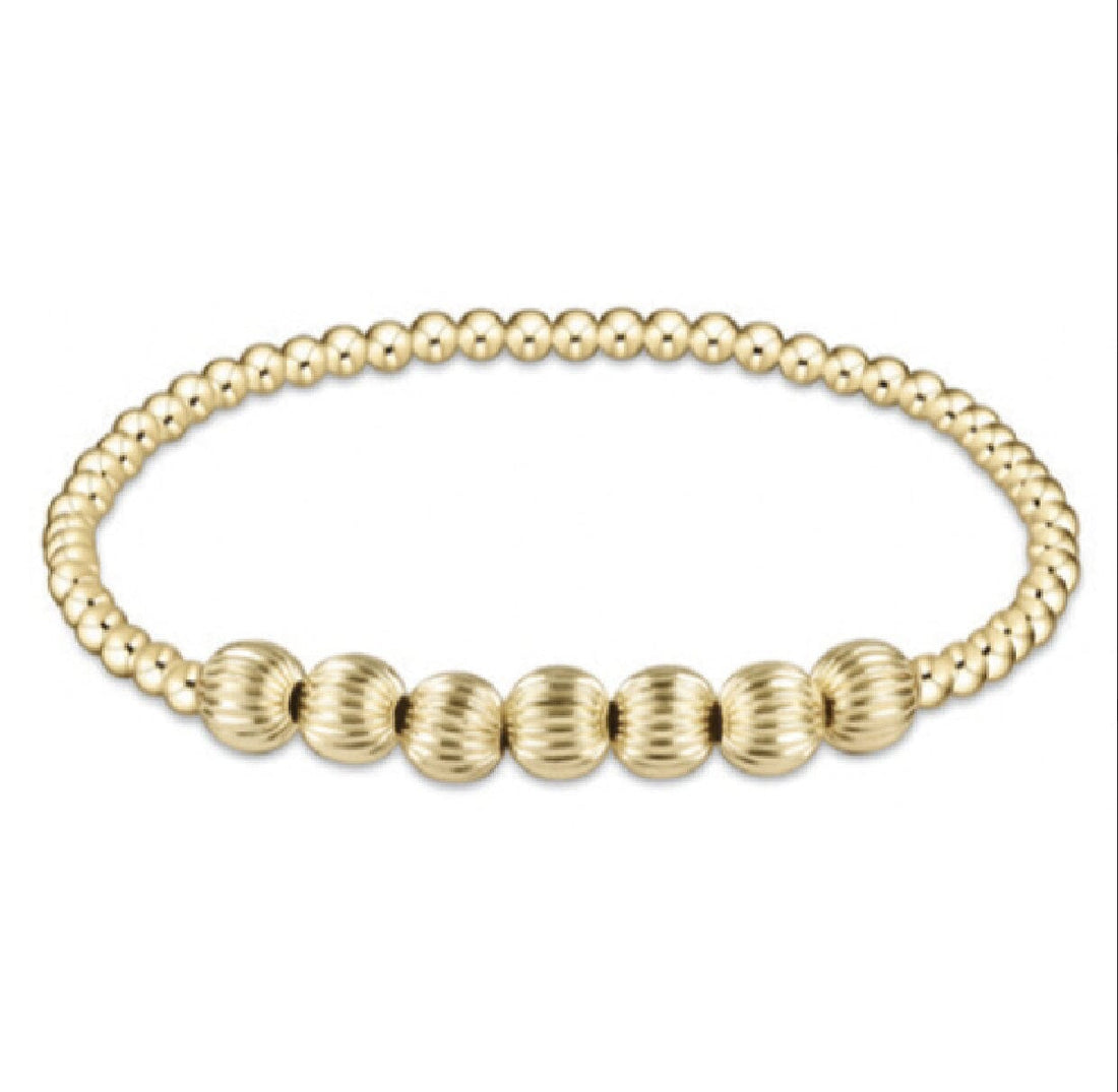 Dignity Beaded Bliss 3mm Bead Bracelet - 6mm Gold JEWELRY ENEWTON