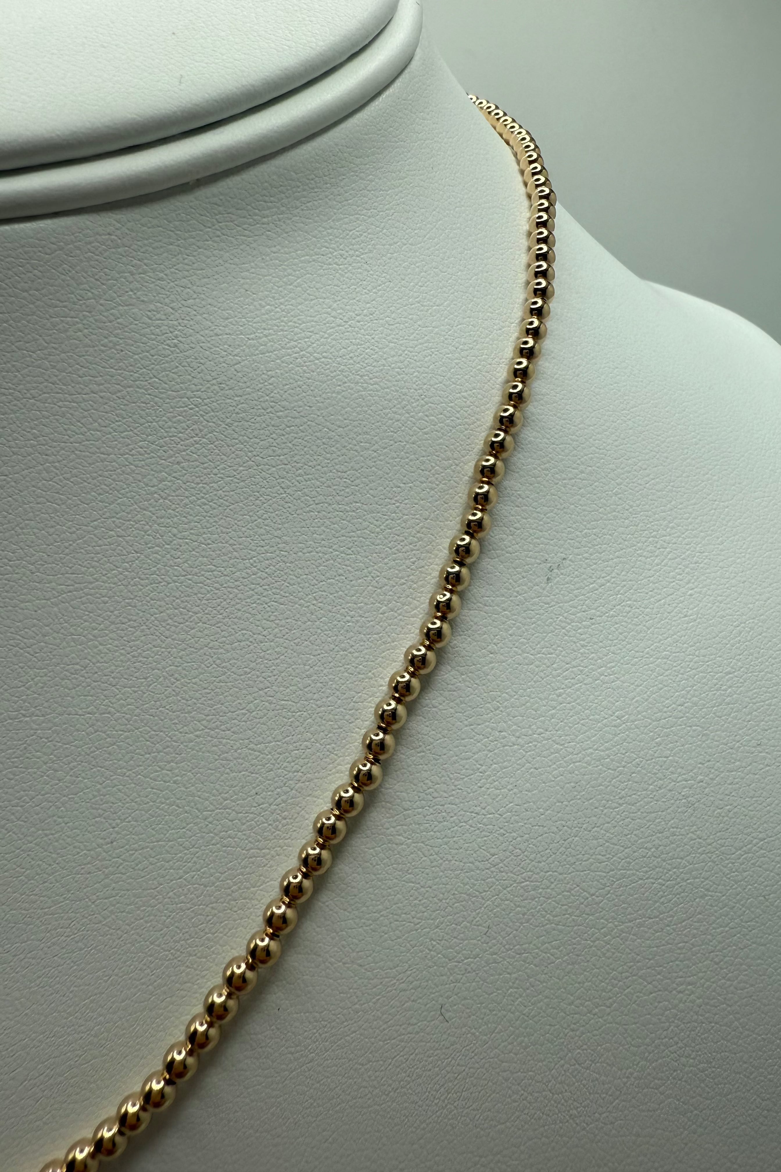 15" Choker Classic 3mm Bead Signature Cross JEWELRY ENEWTON