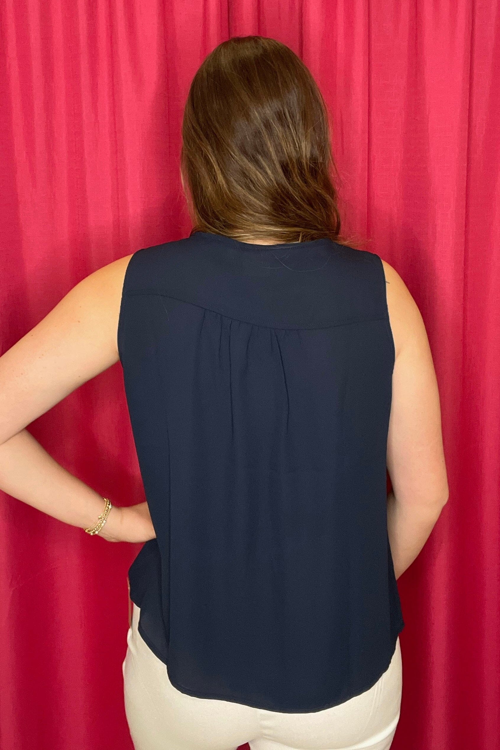 Tank with Ruffle Collar and Tie MISSY TOP SPECIAL ZAC & RACHEL