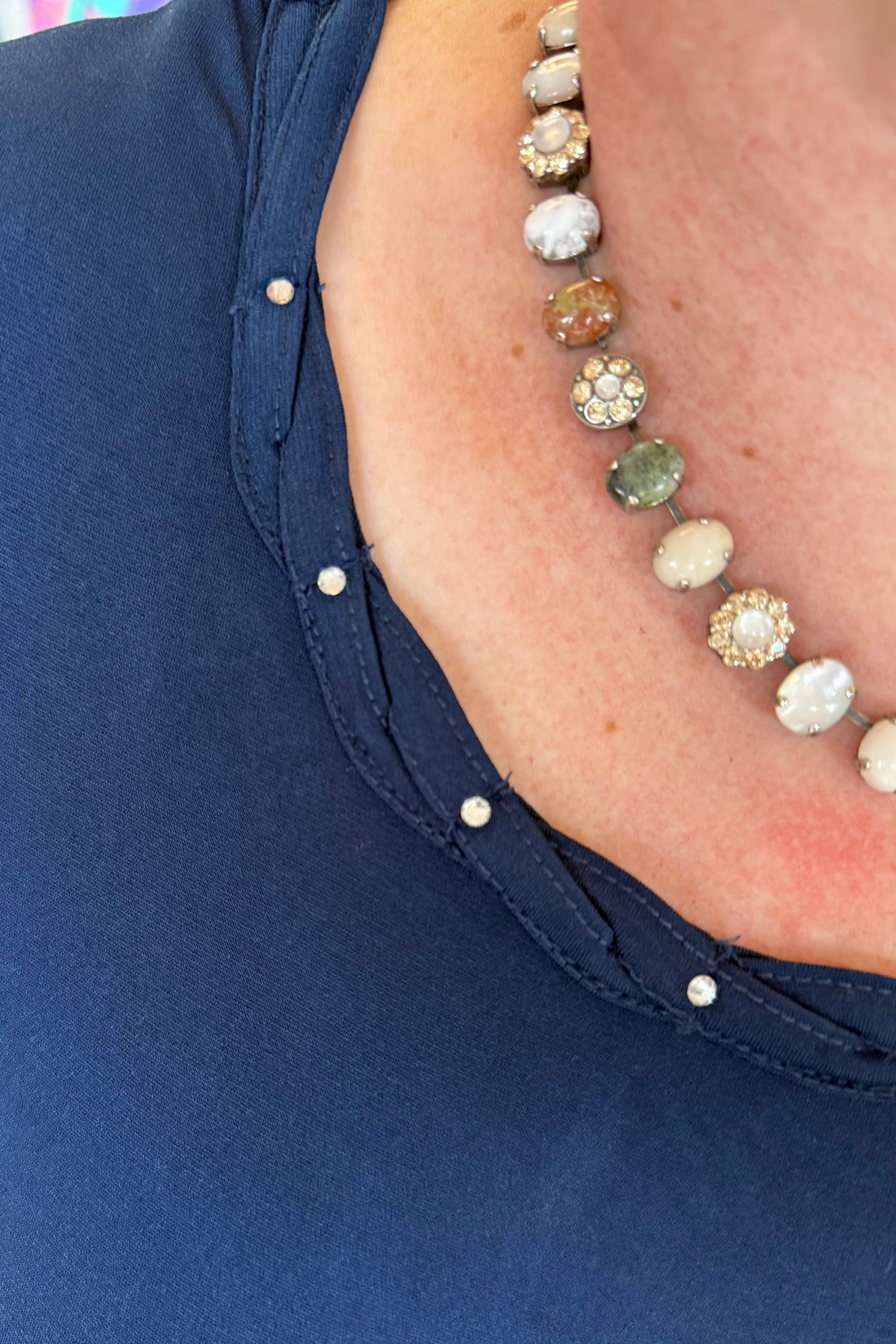 Cap Sleeve Dress with Rhinestone Detail DRESS SOUTHERN LADY