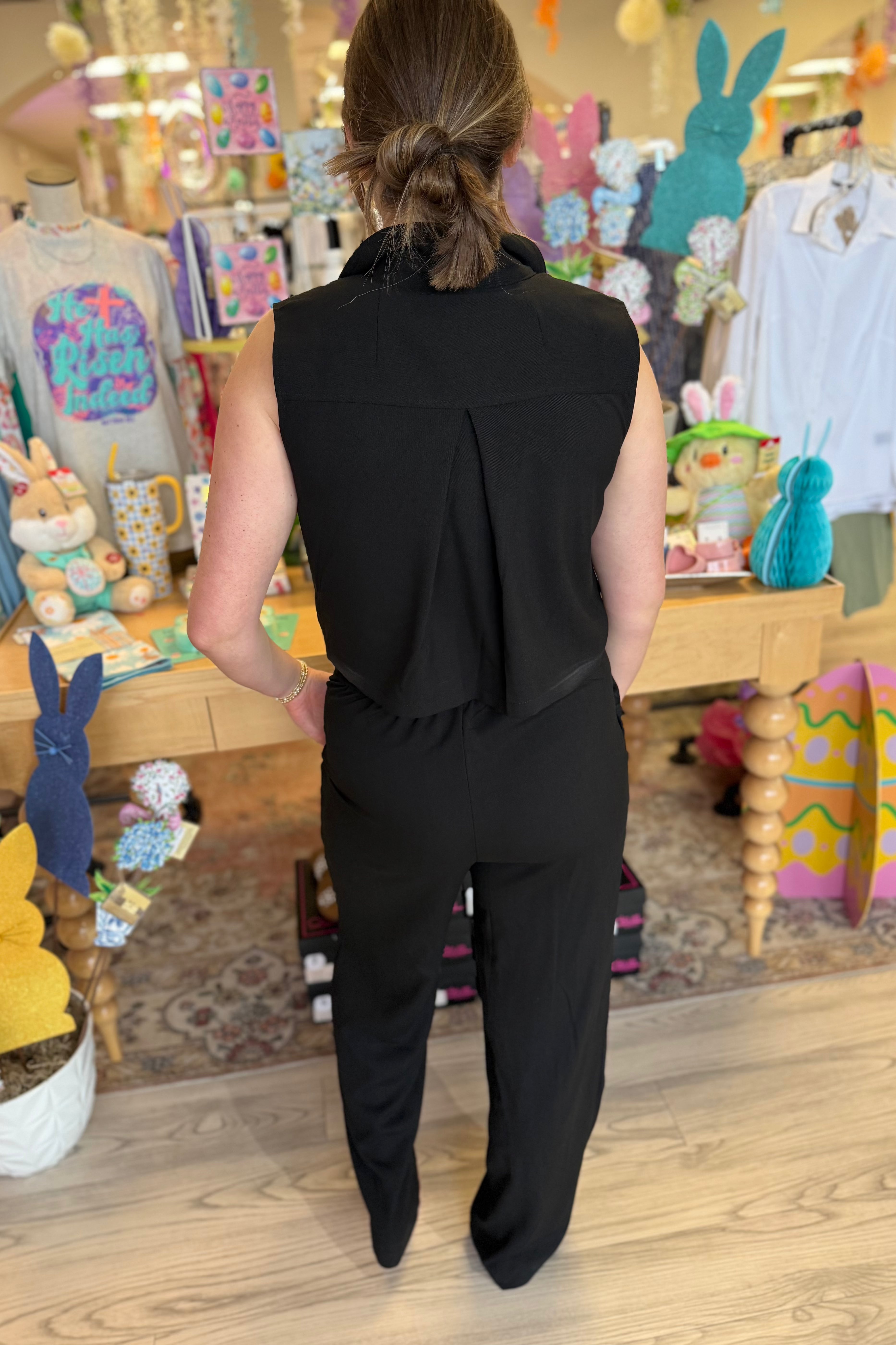 Sleeveless Wide Leg Jumpsuit DRESS LIVERPOOL