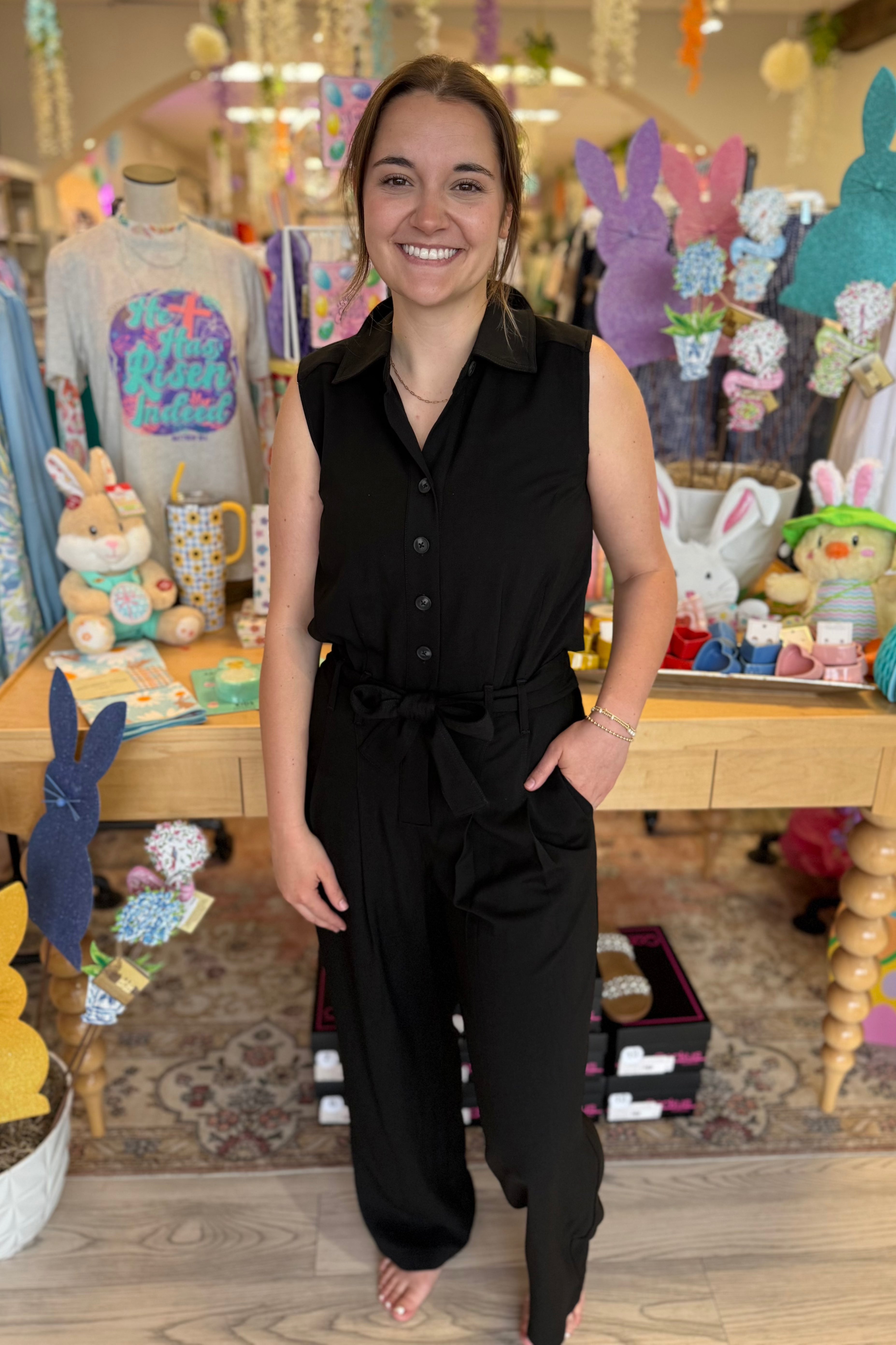 Sleeveless Wide Leg Jumpsuit DRESS LIVERPOOL