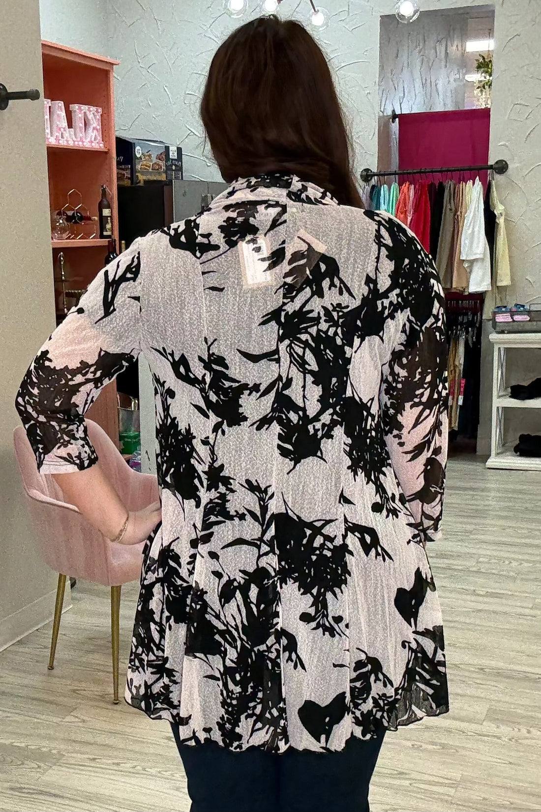 Printed Mesh Cardigan OUTFIT COMPLETER CREATION