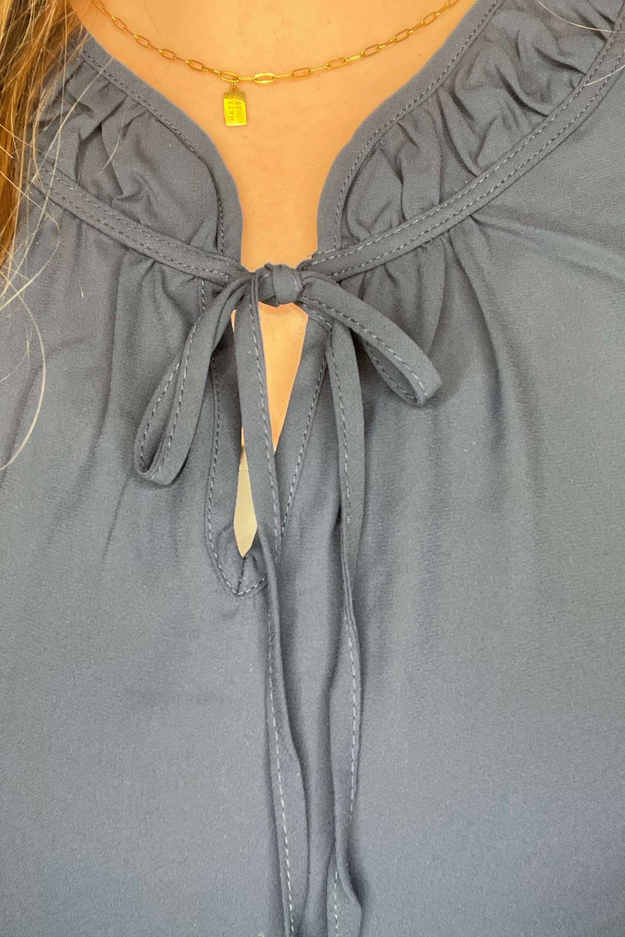 Tank with Ruffle Collar and Tie MISSY TOP SPECIAL ZAC & RACHEL