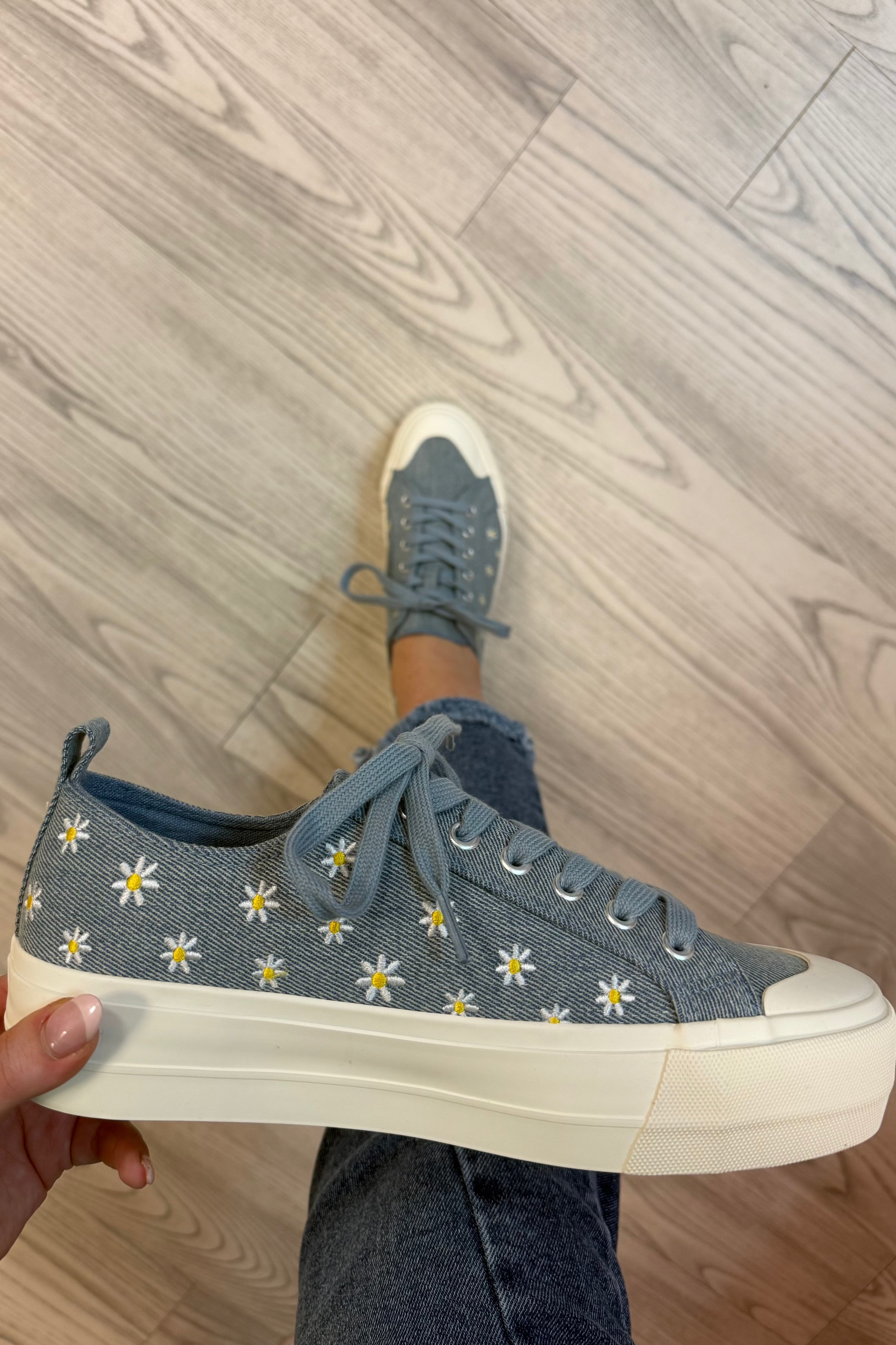 Take The Lead Denim Daisy Sneakers SHOES CORKYS