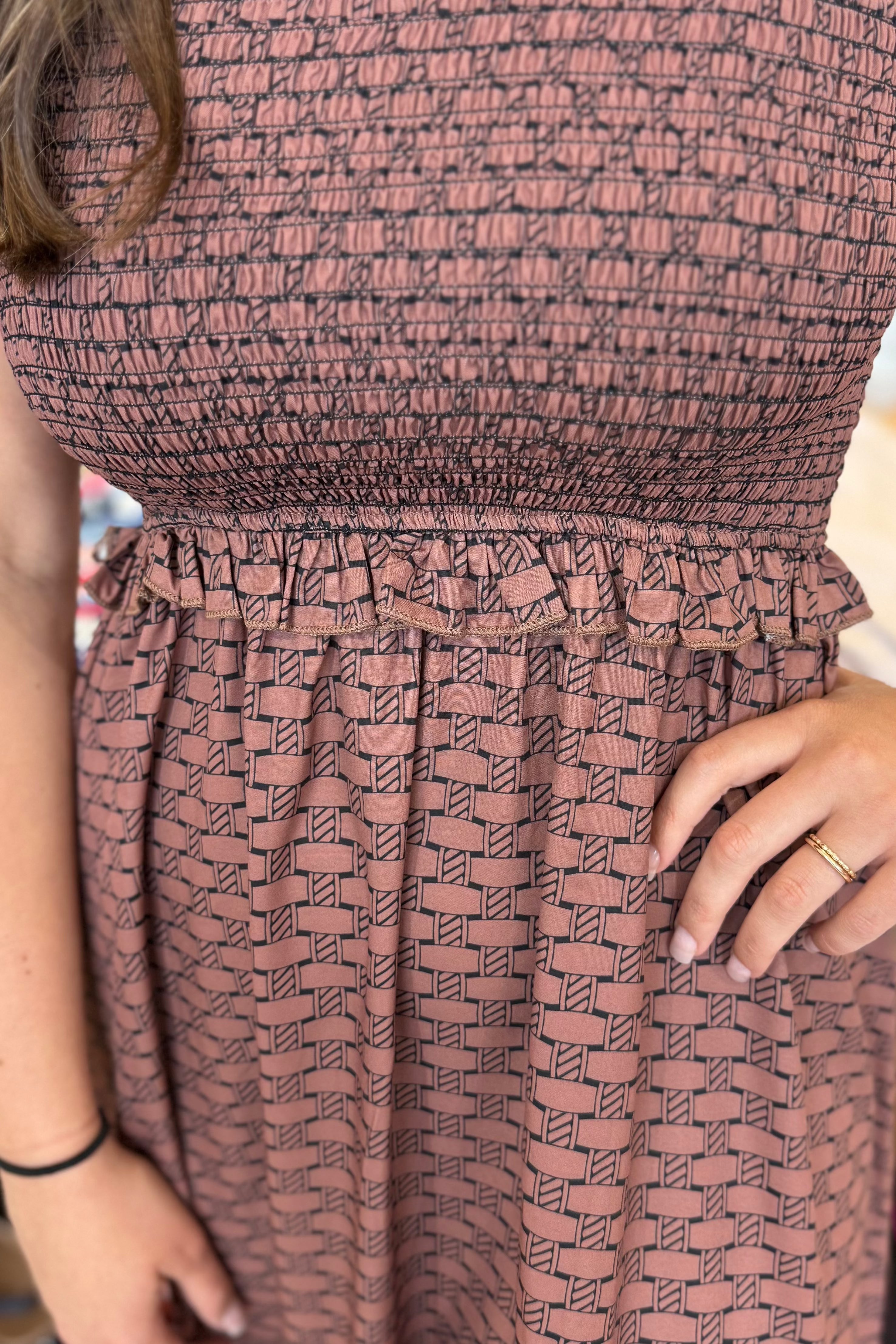 Sleeveless Smocked Dress DRESS STERLINGKREEK