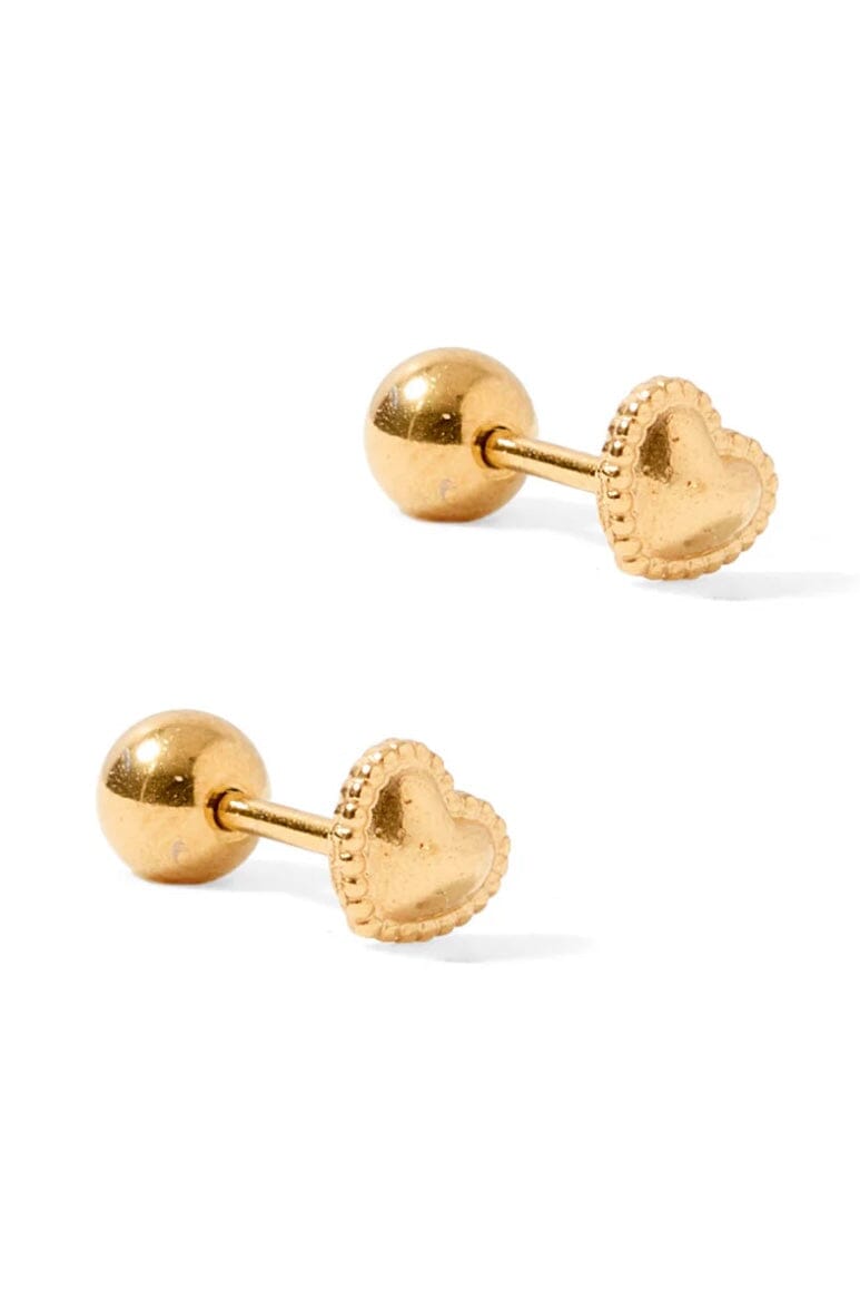 Violet Heart Screwback Stud JEWELRY LINNY CO