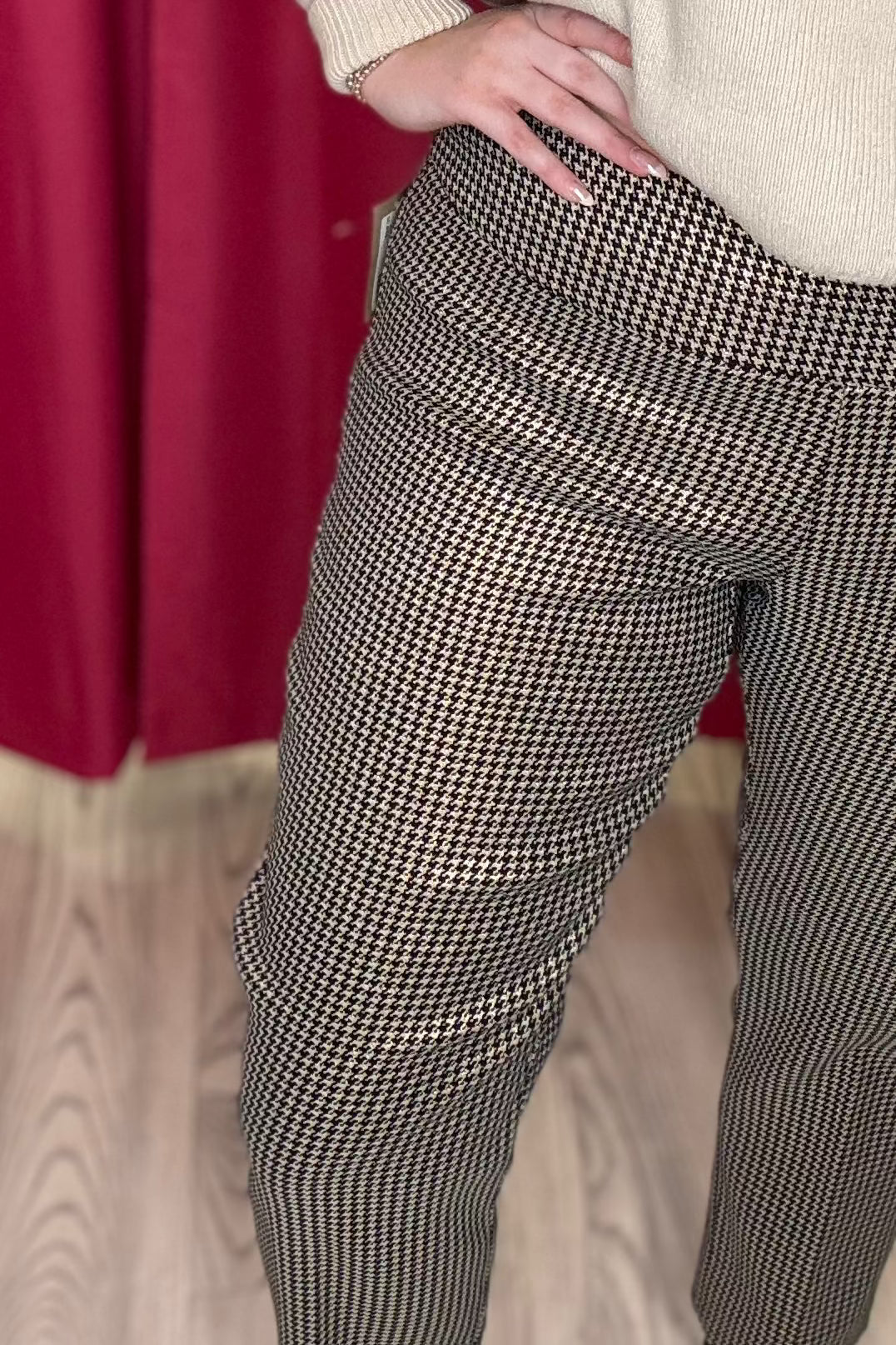 Houndstooth Pull On Pant BOTTOMS ZAC & RACHEL
